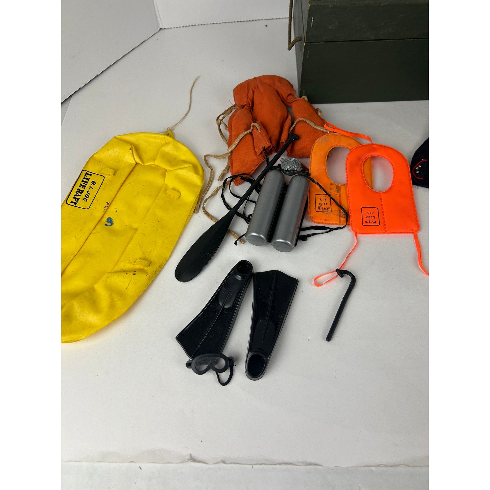 Vintage GI Joe Lot Two Figures Footlocker Uniforms Weapons Accessories