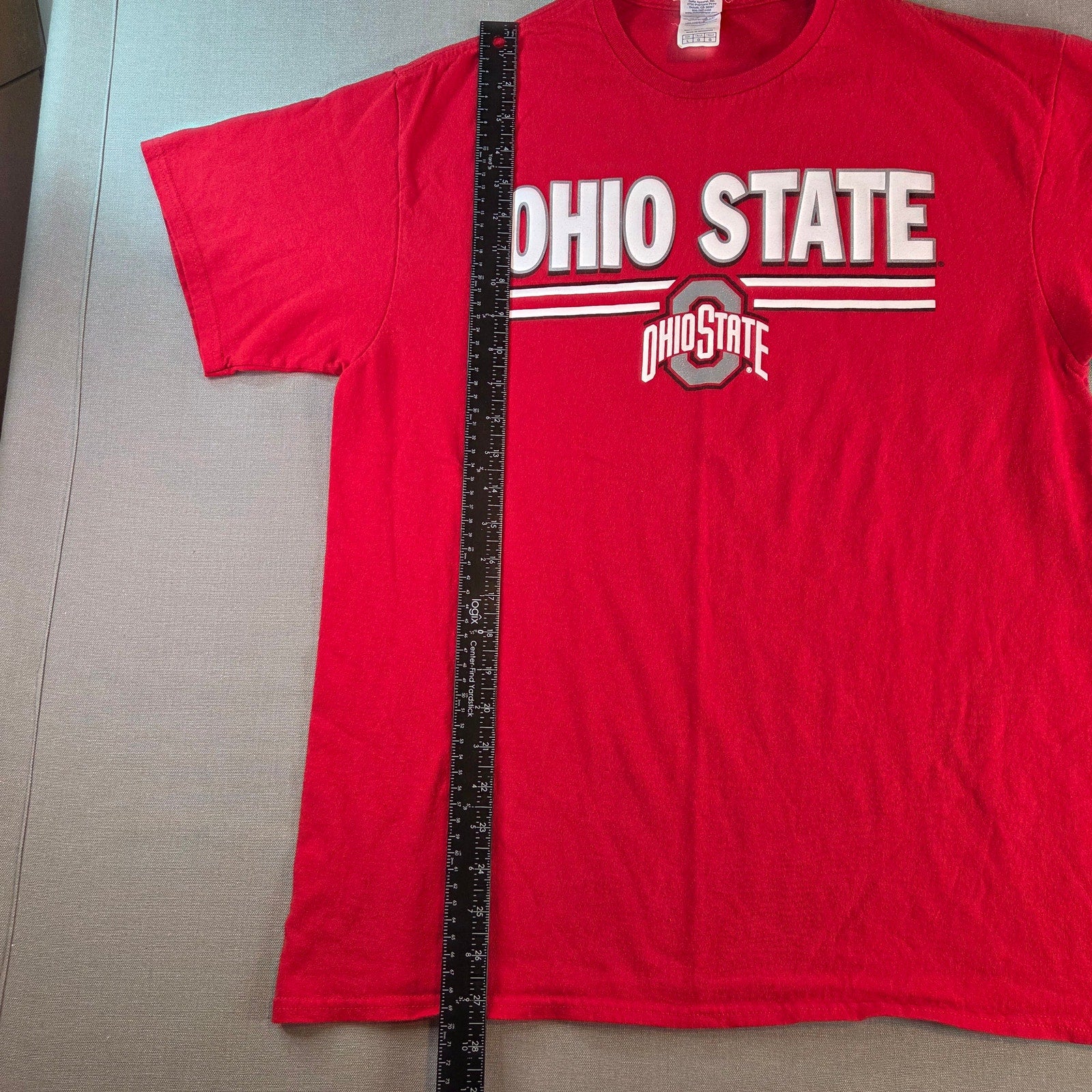 Ohio State Buckeyes Red T-Shirt Delta Pro Weight Men’s L NCAA Graphic Tee