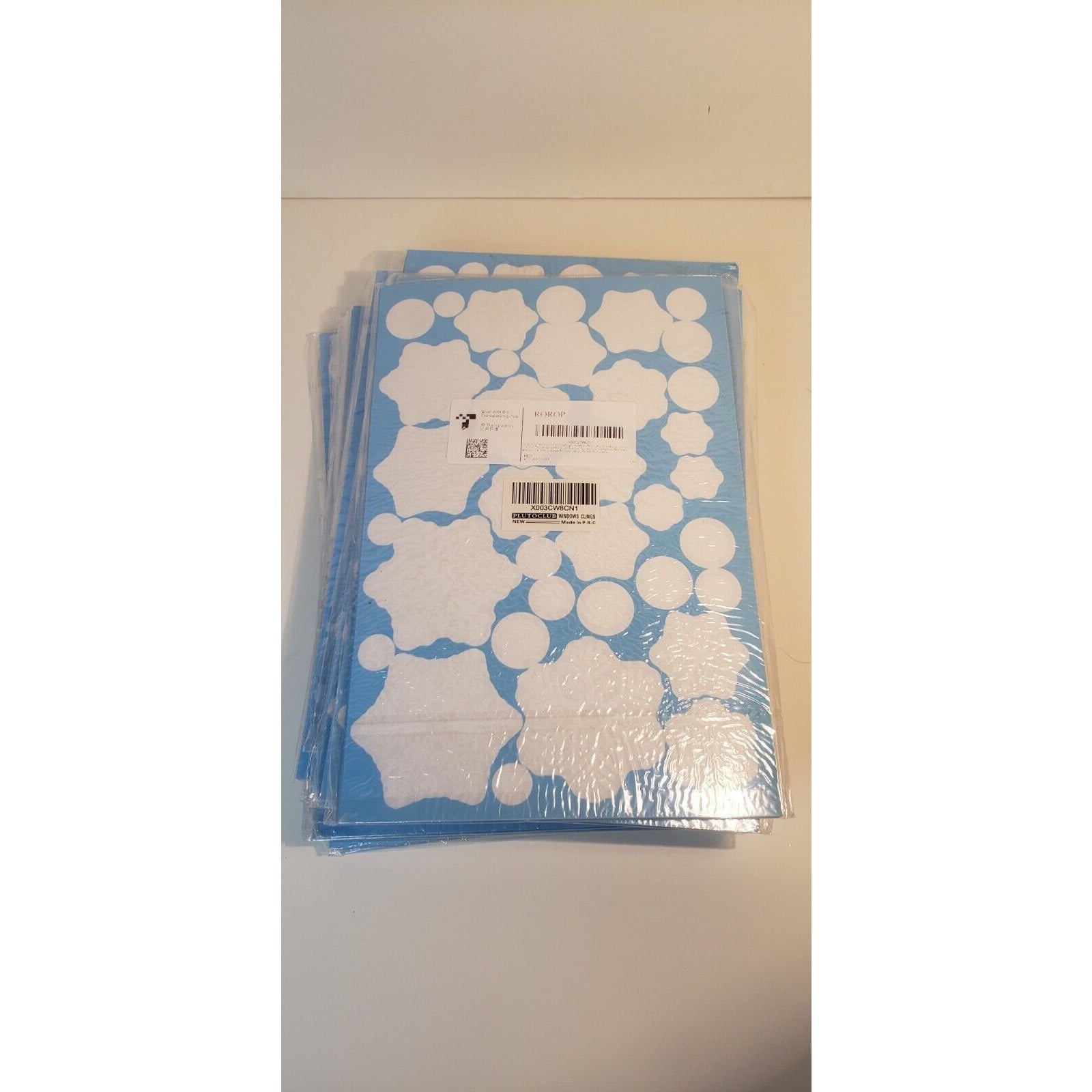 Christmas Snowflake Window Clings 9 Sheets 321 Pieces Reusable Holiday Decals