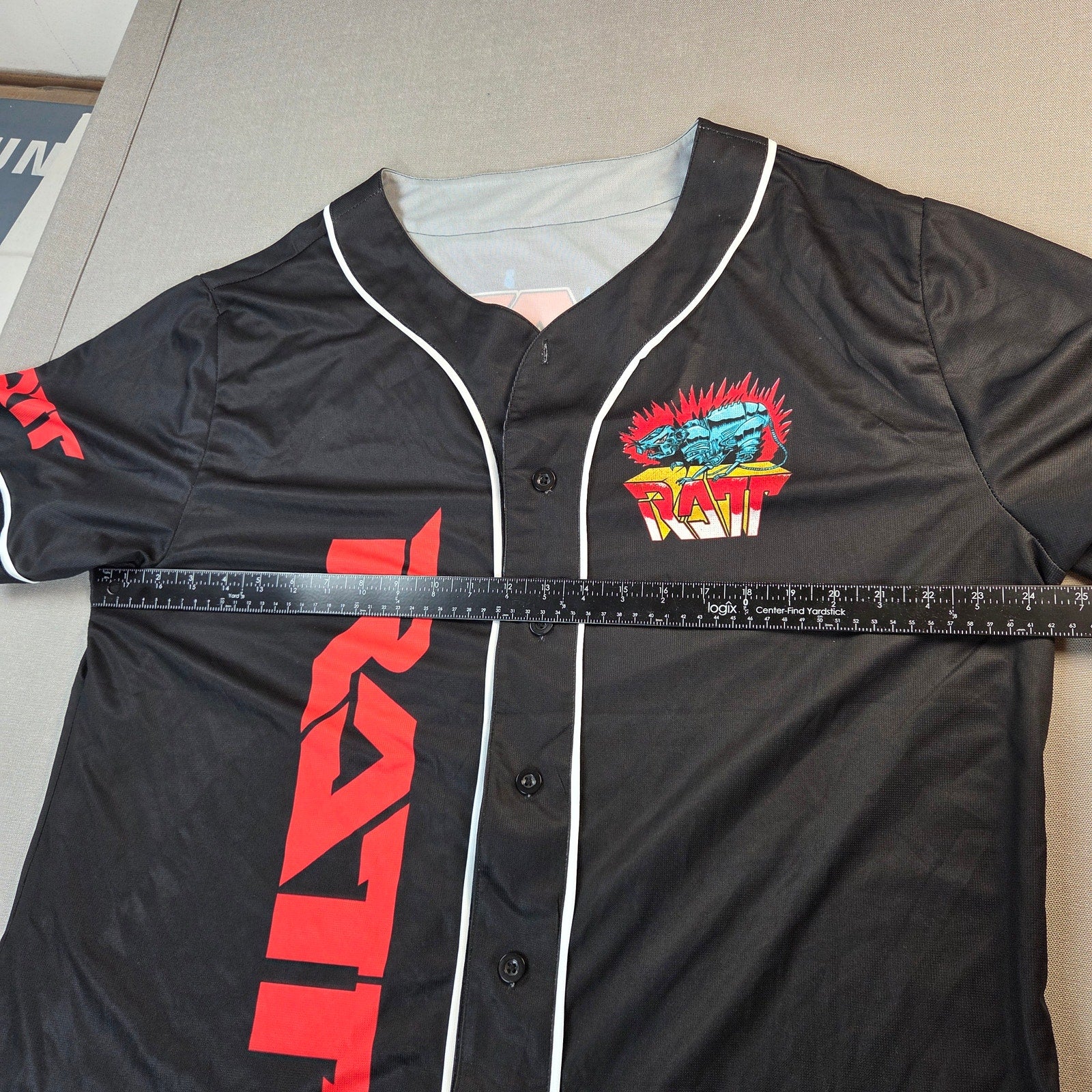 Garment One Ratt Reach For The Sky Baseball Jersey Shirt 2XL Rock Band Black