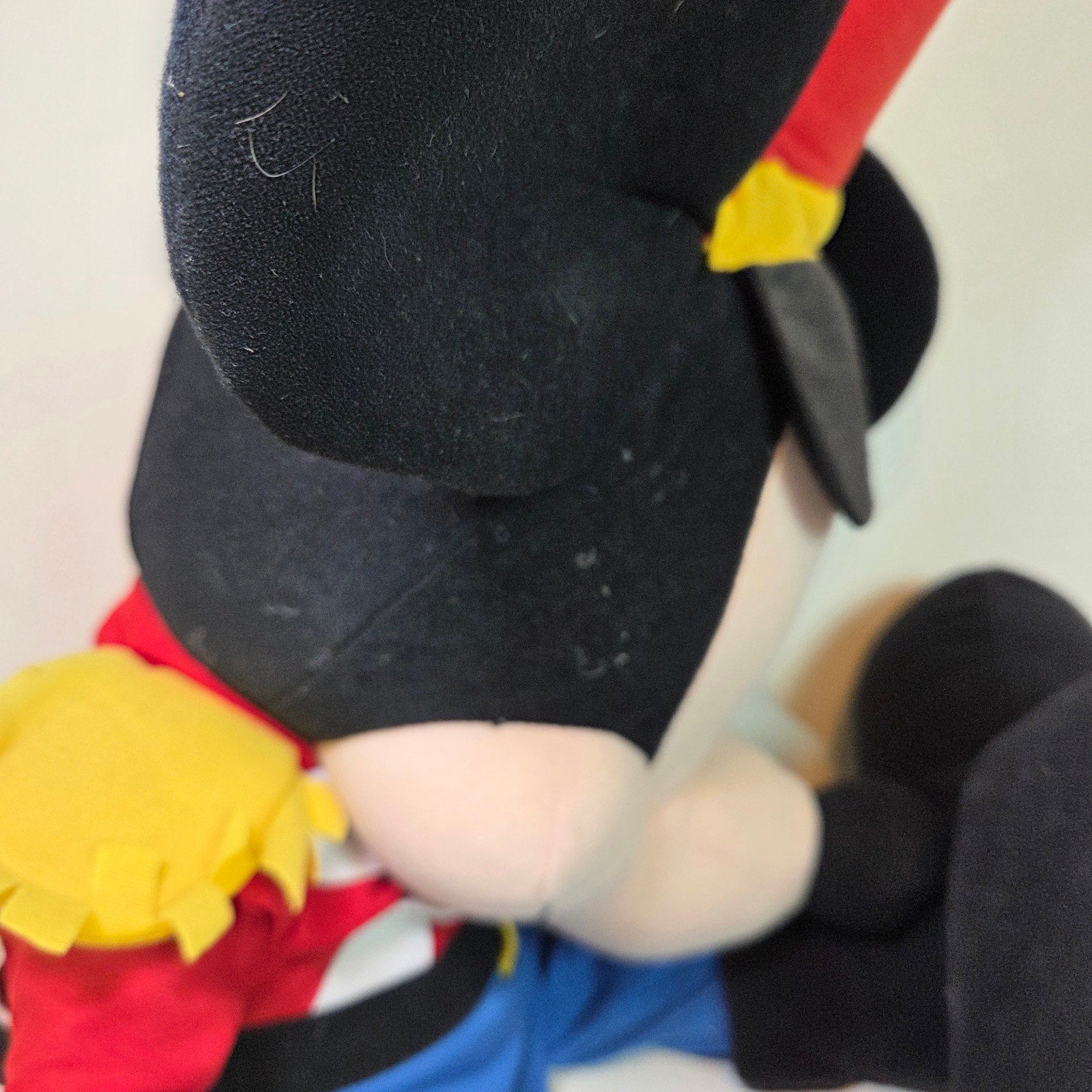 Disney Store Mickey Mouse Marching Band Plush 20" Sitting Band Leader Red Hat