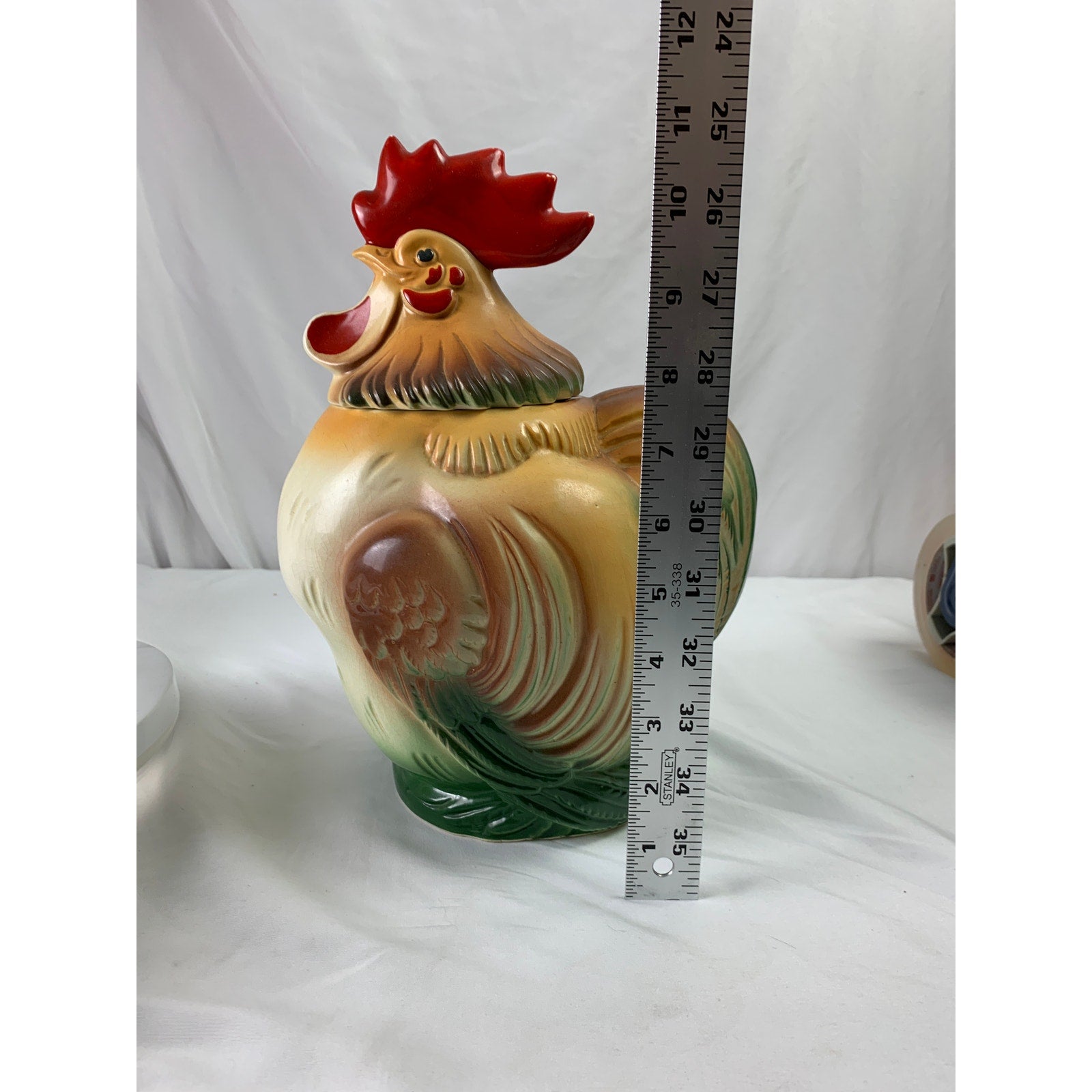 Vintage Sierra Vista California Rooster Cookie Jar 1950s Ceramic Chicken Farmhouse
