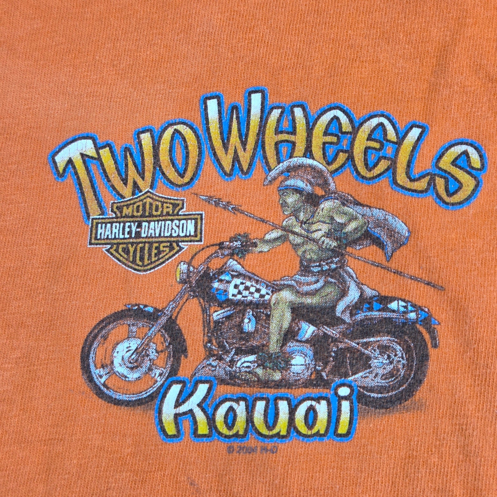 Harley-Davidson 2006 Two Wheels Kauai Hawaii USA Graphic T-Shirt 3XL USA
