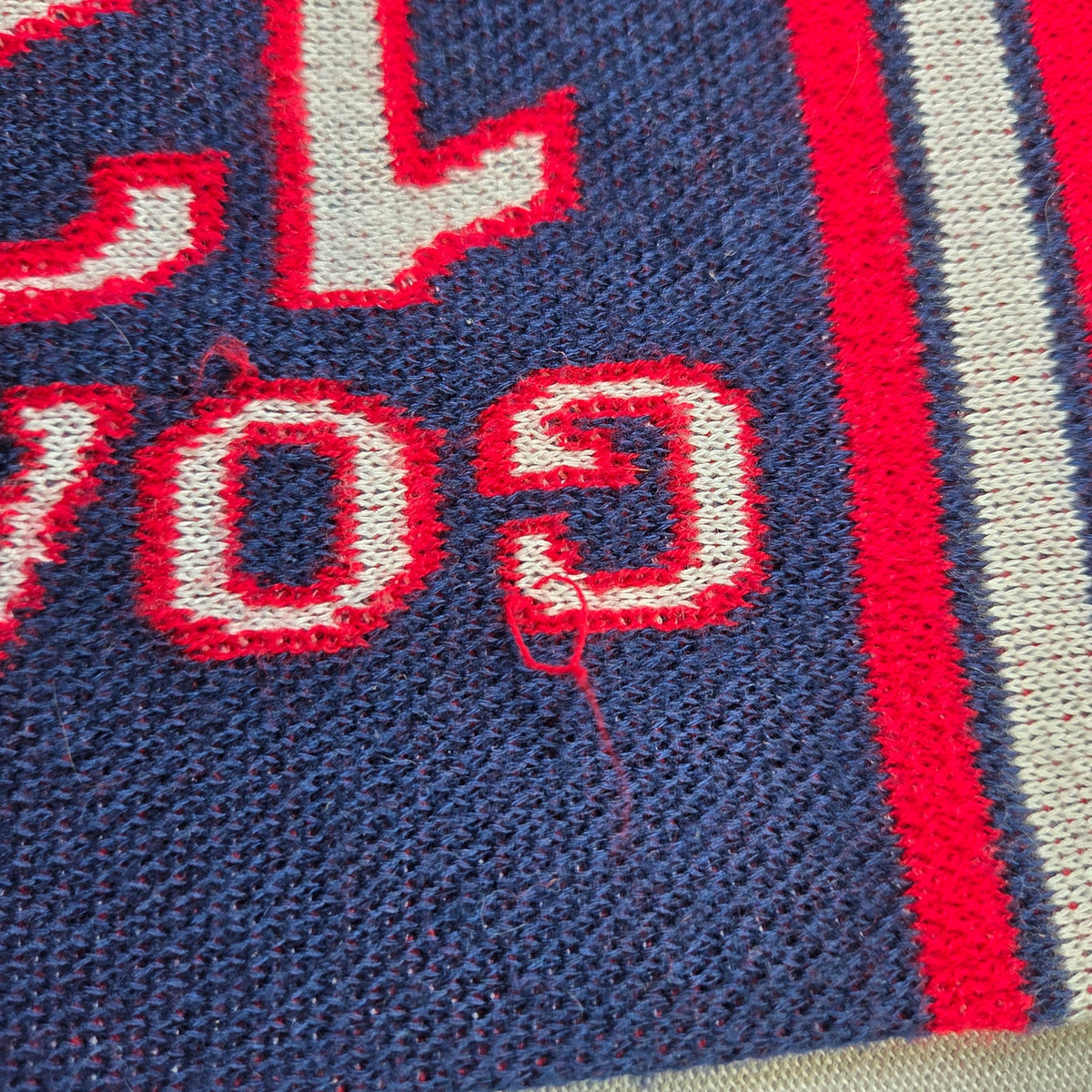 New England Patriots GOAT 12 Tom Brady Knit Fringe Scarf 58 Inch NFL Blue