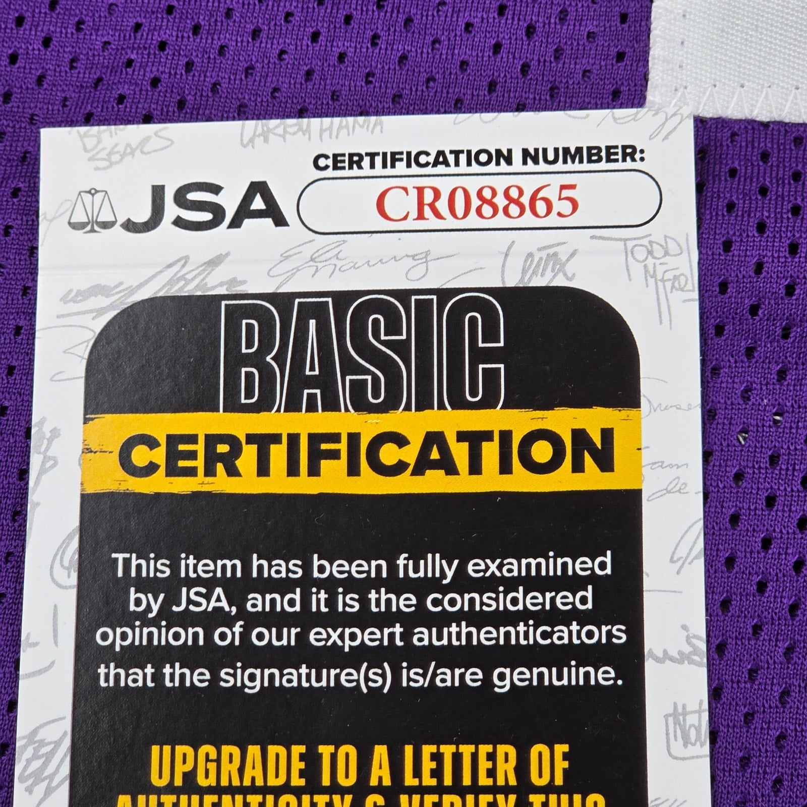 Jordan Addison Signed Custom Minnesota Vikings Purple Jersey XL JSA COA