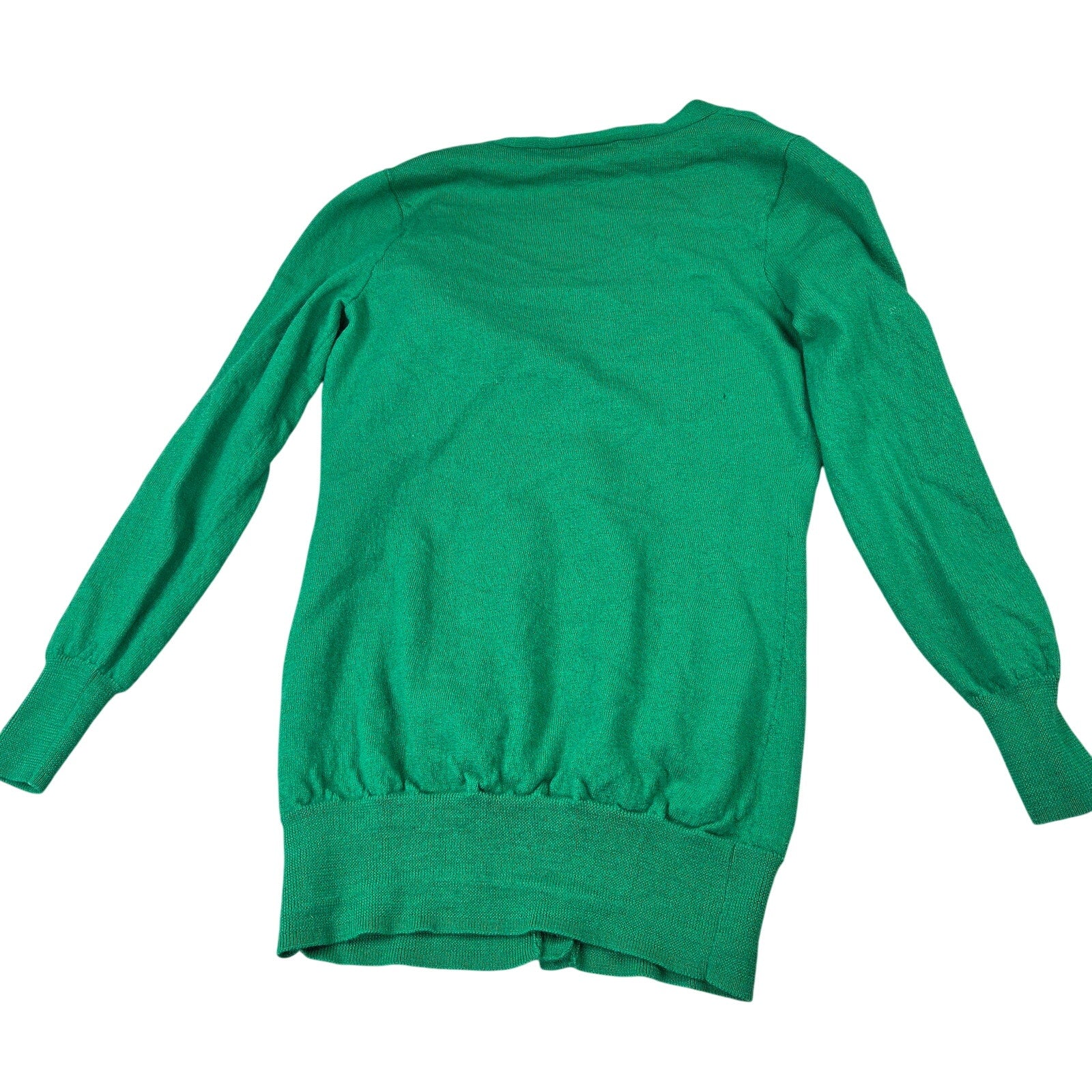 Ralph Lauren Sport Merino Wool Crest Cardigan Sweater Women's M Green V Neck