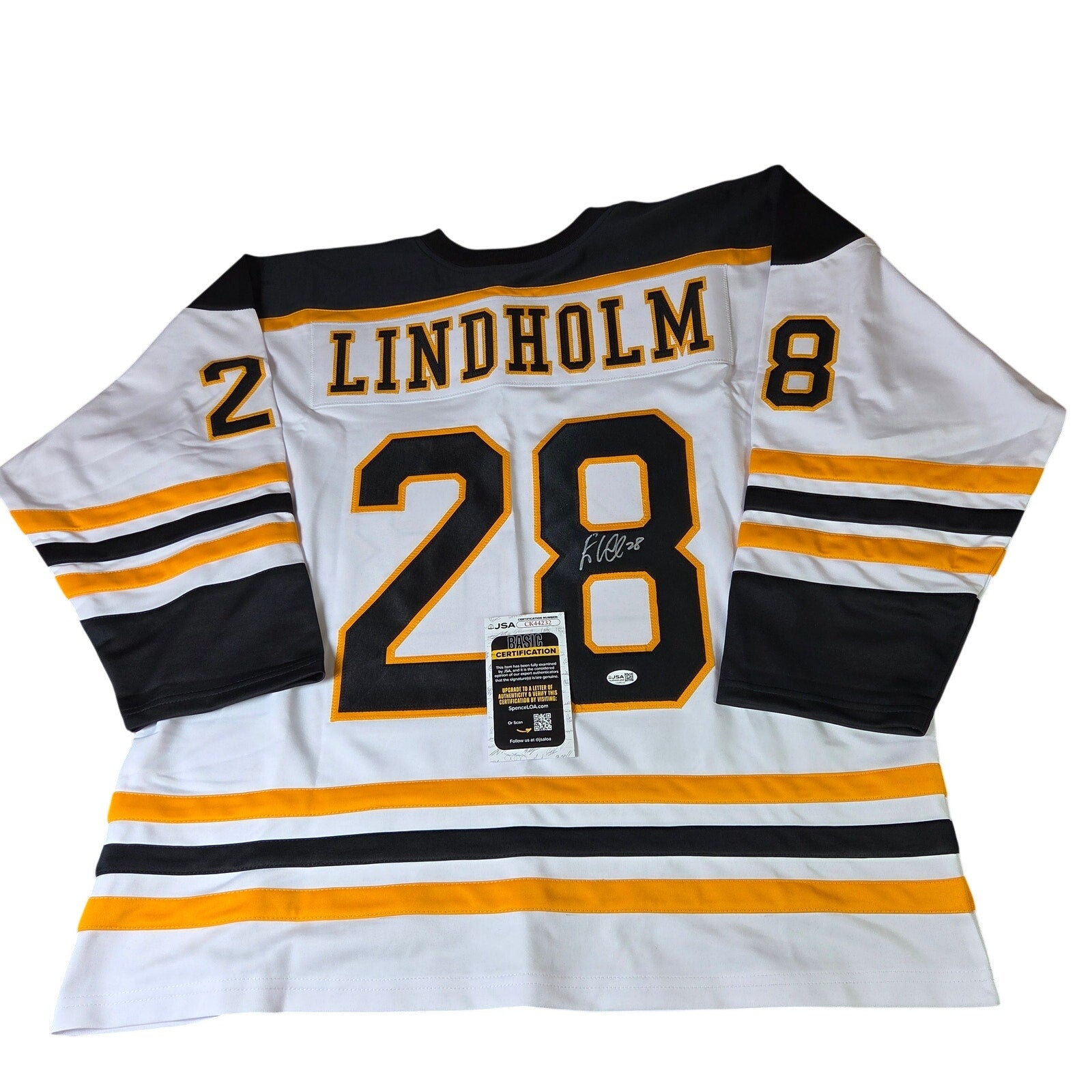 Elias Lindholm Signed Boston Bruins Custom Jersey XL JSA COA Auto
