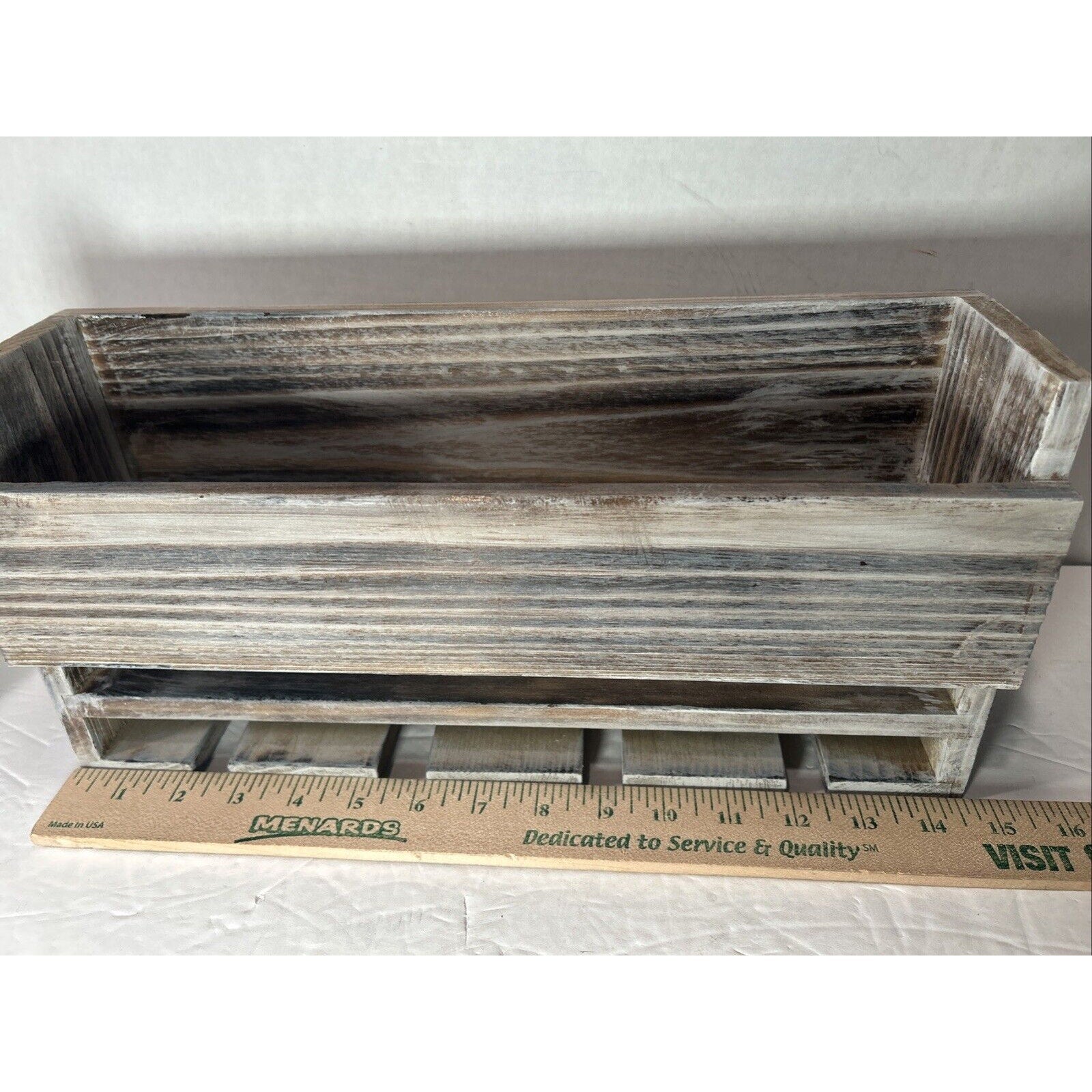 Rustic Gray Wall Mounted Wooden Wine Rack Shelf Holds 4 Bottles 4 Glasses