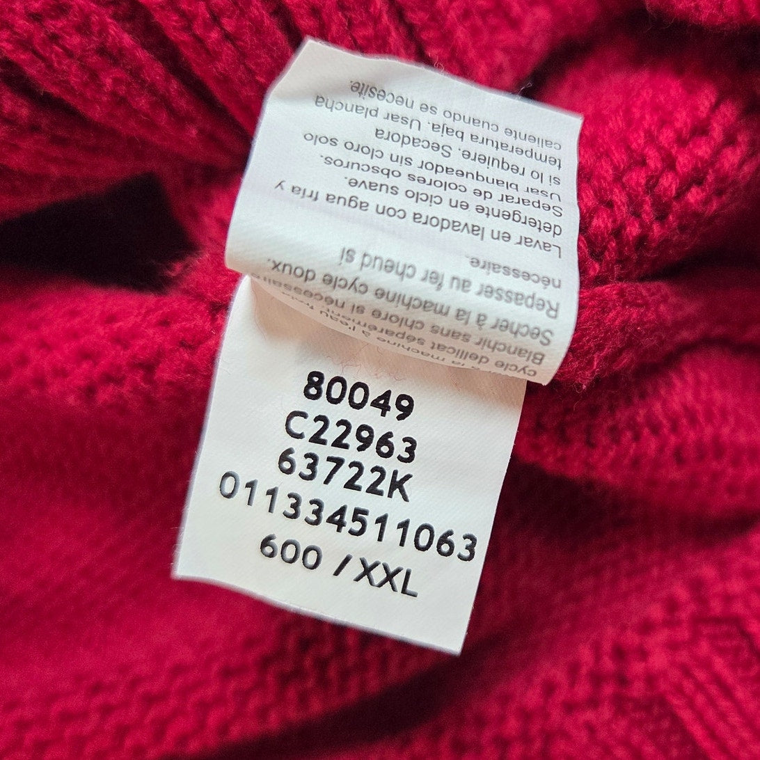 Vintage Chaps Ralph Lauren XXL Red Cotton Crewneck Sweater Hong Kong