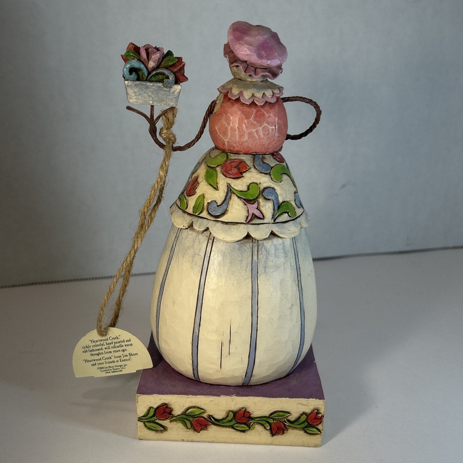 Jim Shore Heartwood Creek Snow Woman Winter Blossoms Figurine 2008 #4010358