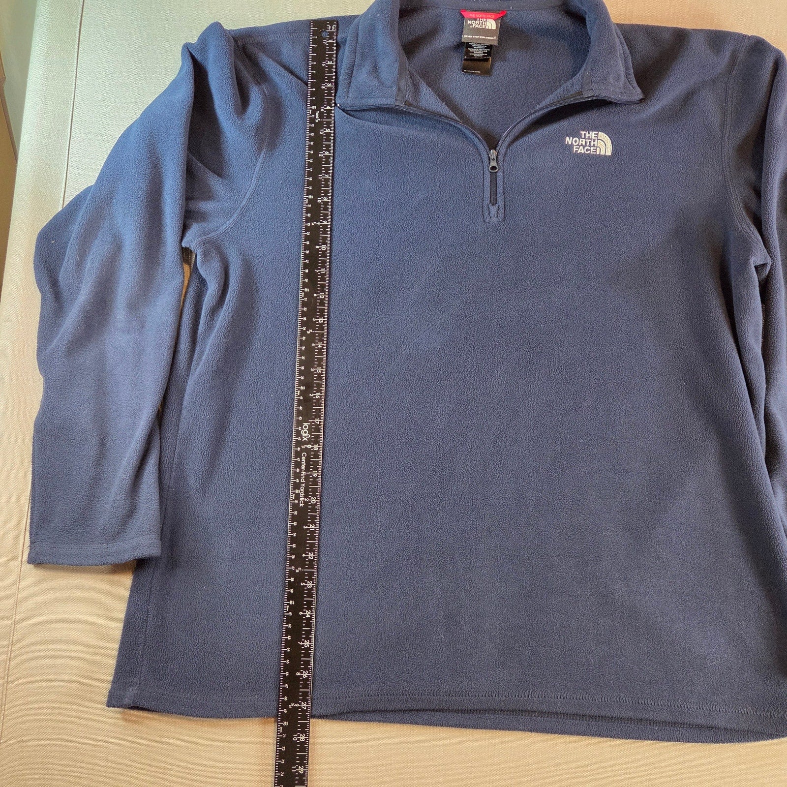 The North Face Men’s Navy Blue Quarter Zip Fleece Pullover Jacket Size Large