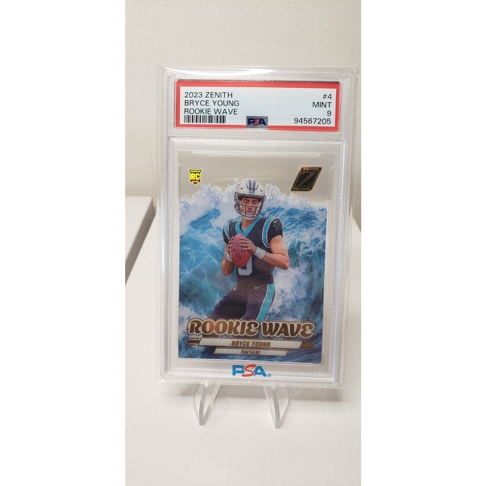 2023 Zenith Bryce Young Rookie Wave #4 Case Hit SP PSA 9