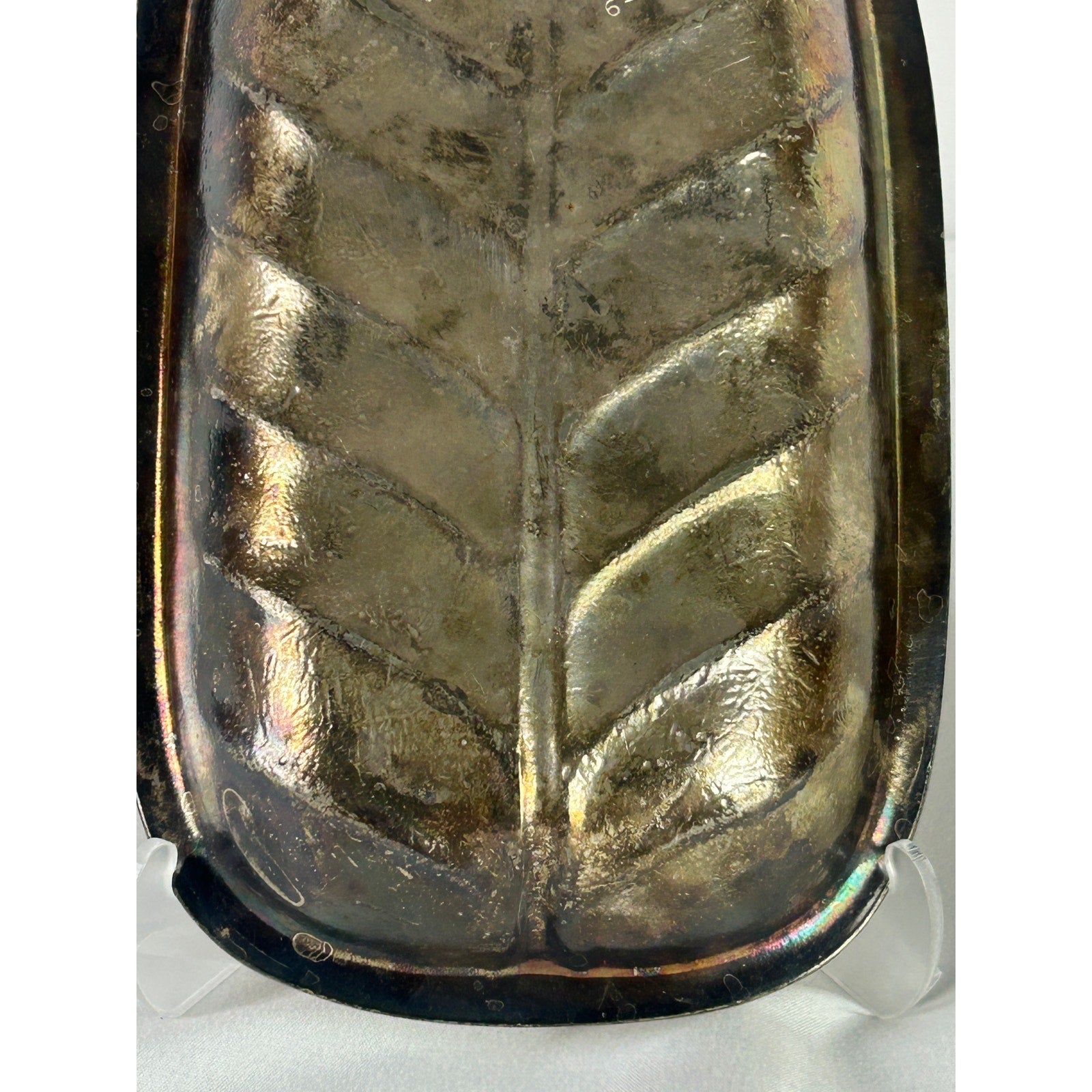 Vintage Hilton Hotel Silverplate Leaf Tray International Silver Co