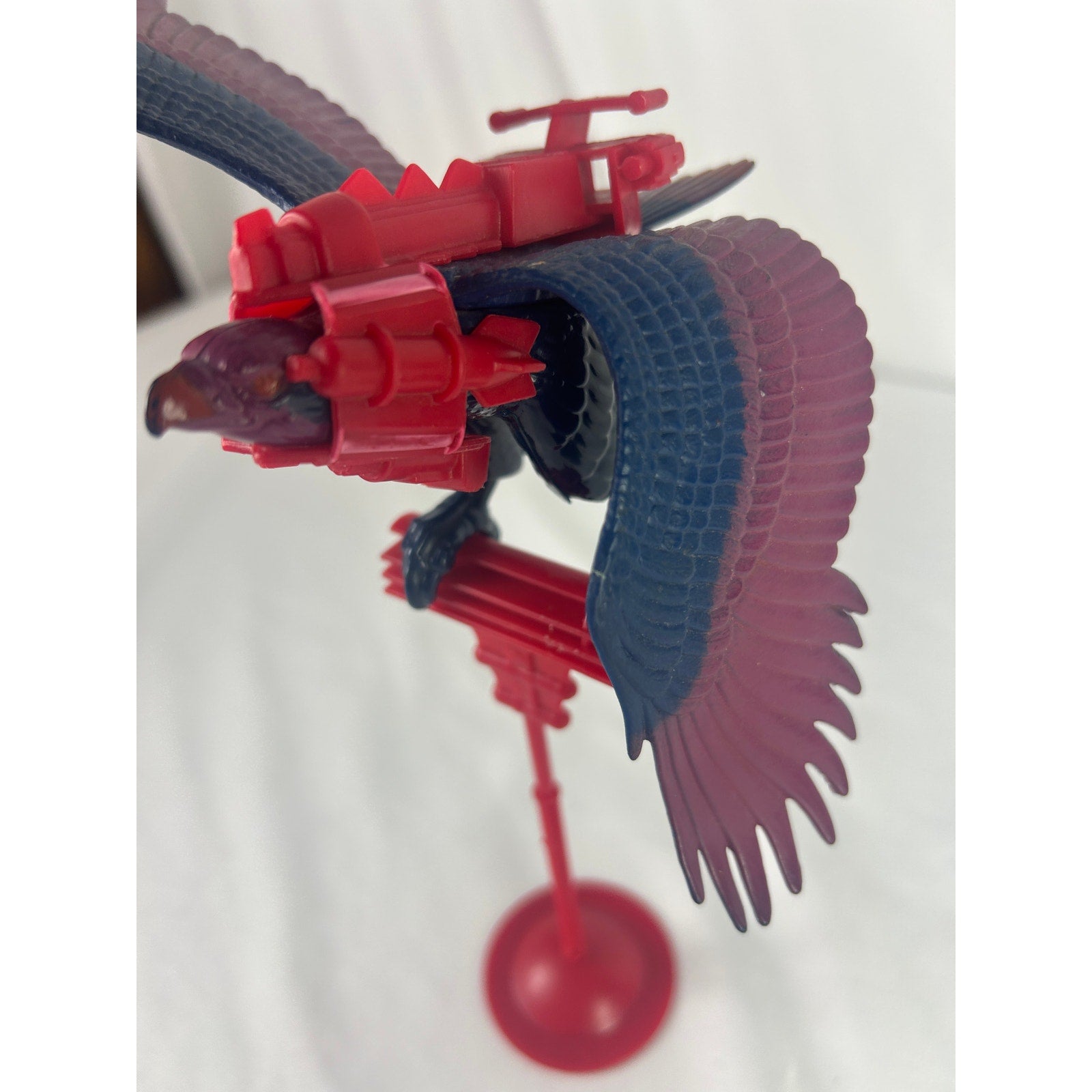 Vintage Masters of the Universe Screeech Bird w Perch Harness 1983 Mattel