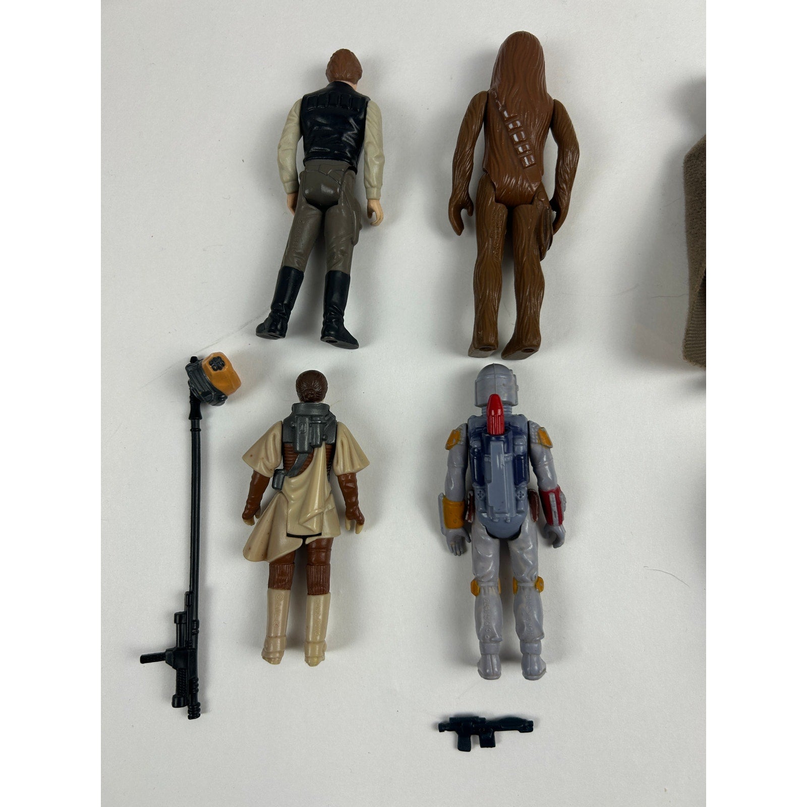 Vintage Kenner Star Wars Lot 30 Boba Leia Boushh Jawas + Vader Case