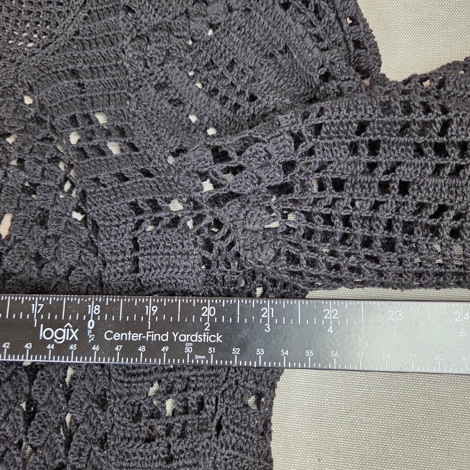 Peruvian Connection Crochet Open Knit Pima Cotton Sweater XL Peru Boho
