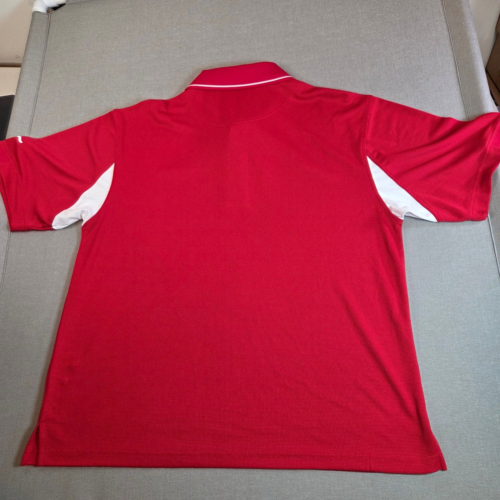 Ford Mustang Tri-Mountain Performance Polo Shirt Men’s L Red Embroidered Logo