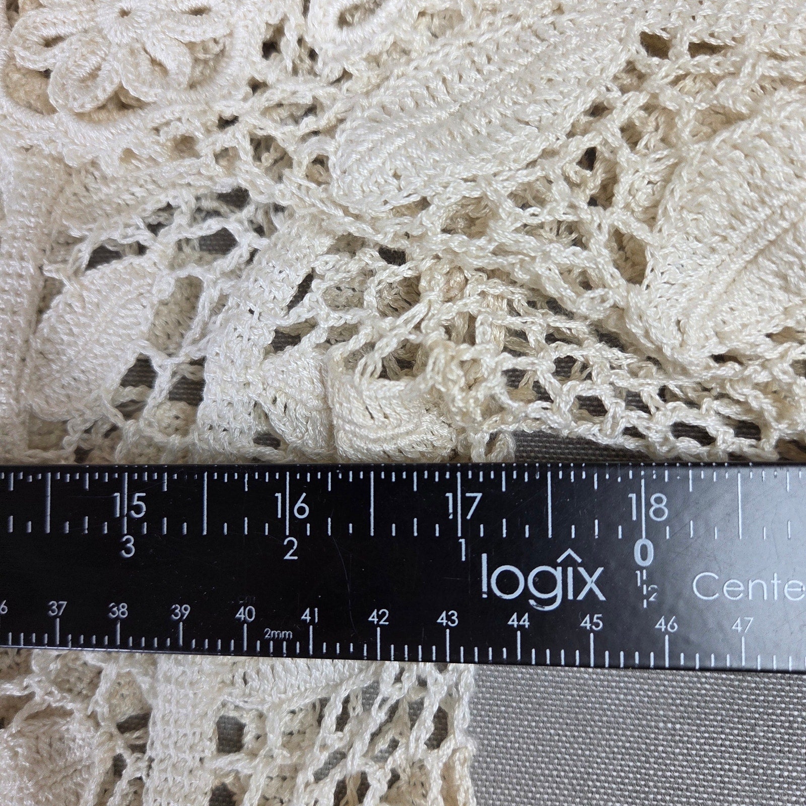 Unbranded Crochet Lace Cardigan Open Knit Floral Button Front Sweater