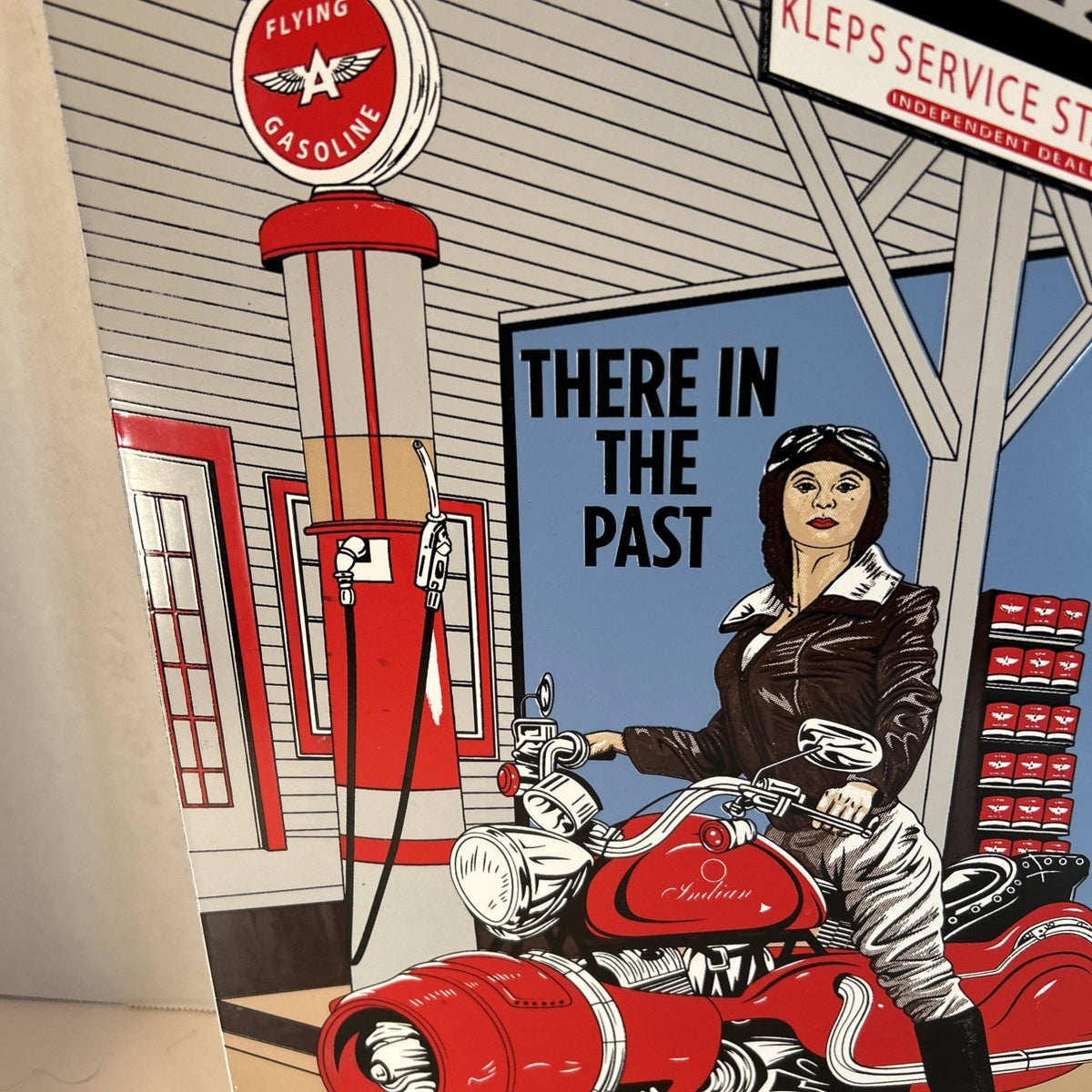 Indian Motorcycles Flying A Porcelain-Style Sign – 17.5"x12" Repro Garage Decor
