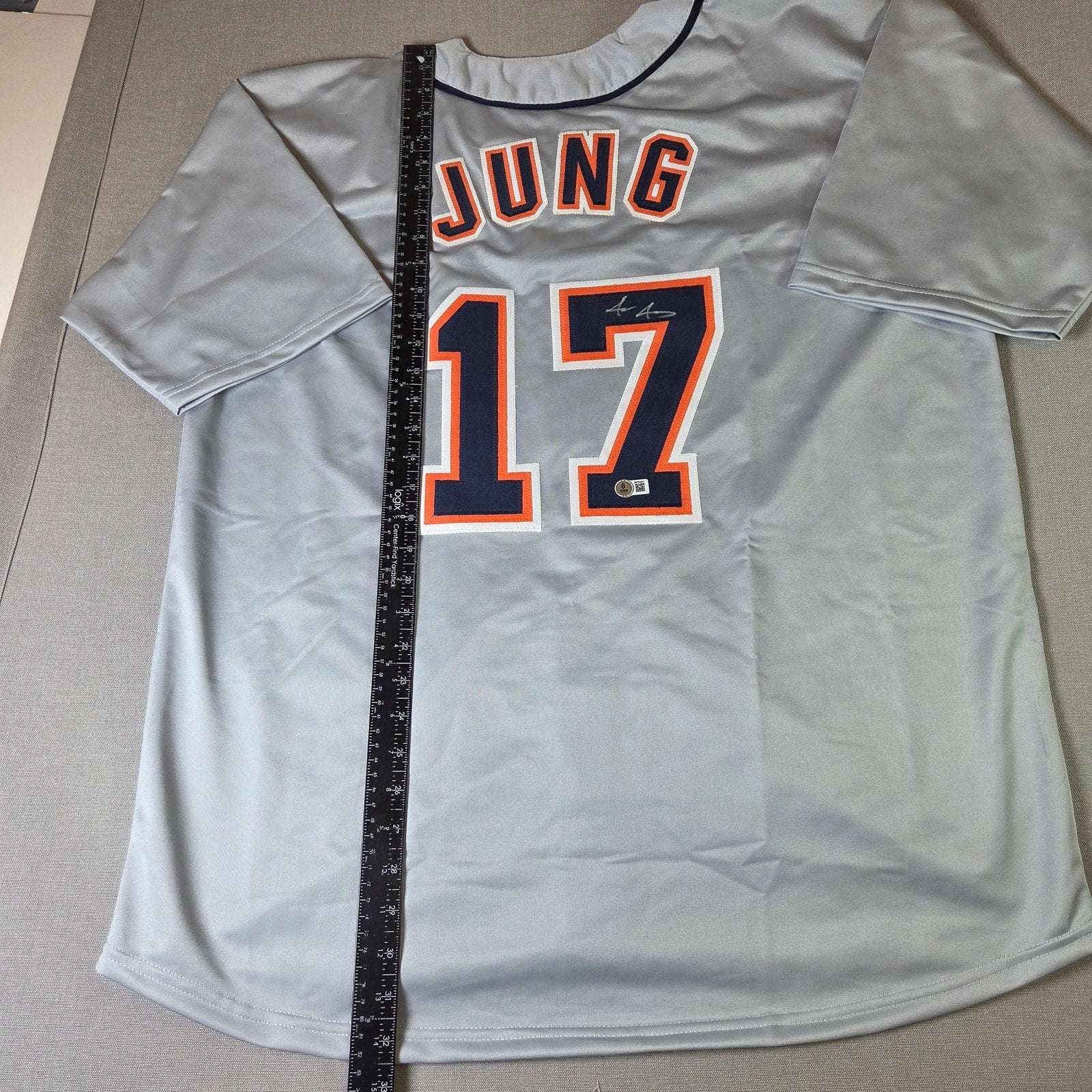 Jace Jung Detroit Tigers Signed Custom Jersey Beckett Witness Autograph