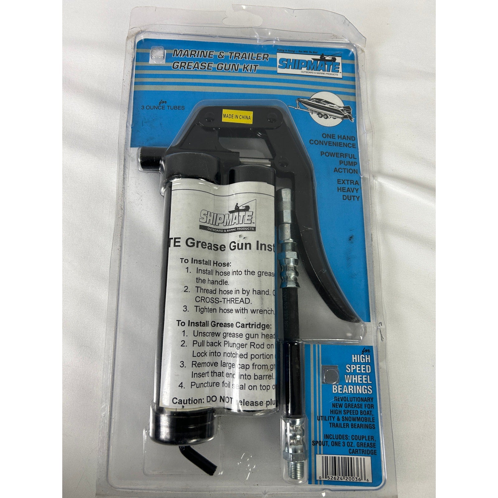 Shipmate Boat Trailer Grease Gun Kit High Speed Wheel Bearing Tool