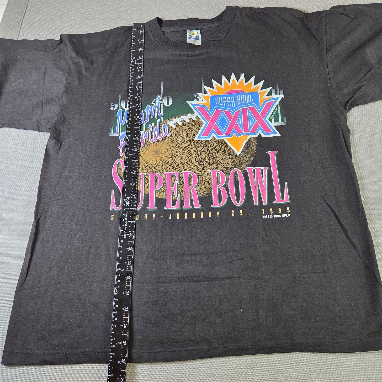 Vintage Super Bowl XXIX 1995 Miami FL NFL Competitor T Shirt Made in USA XL