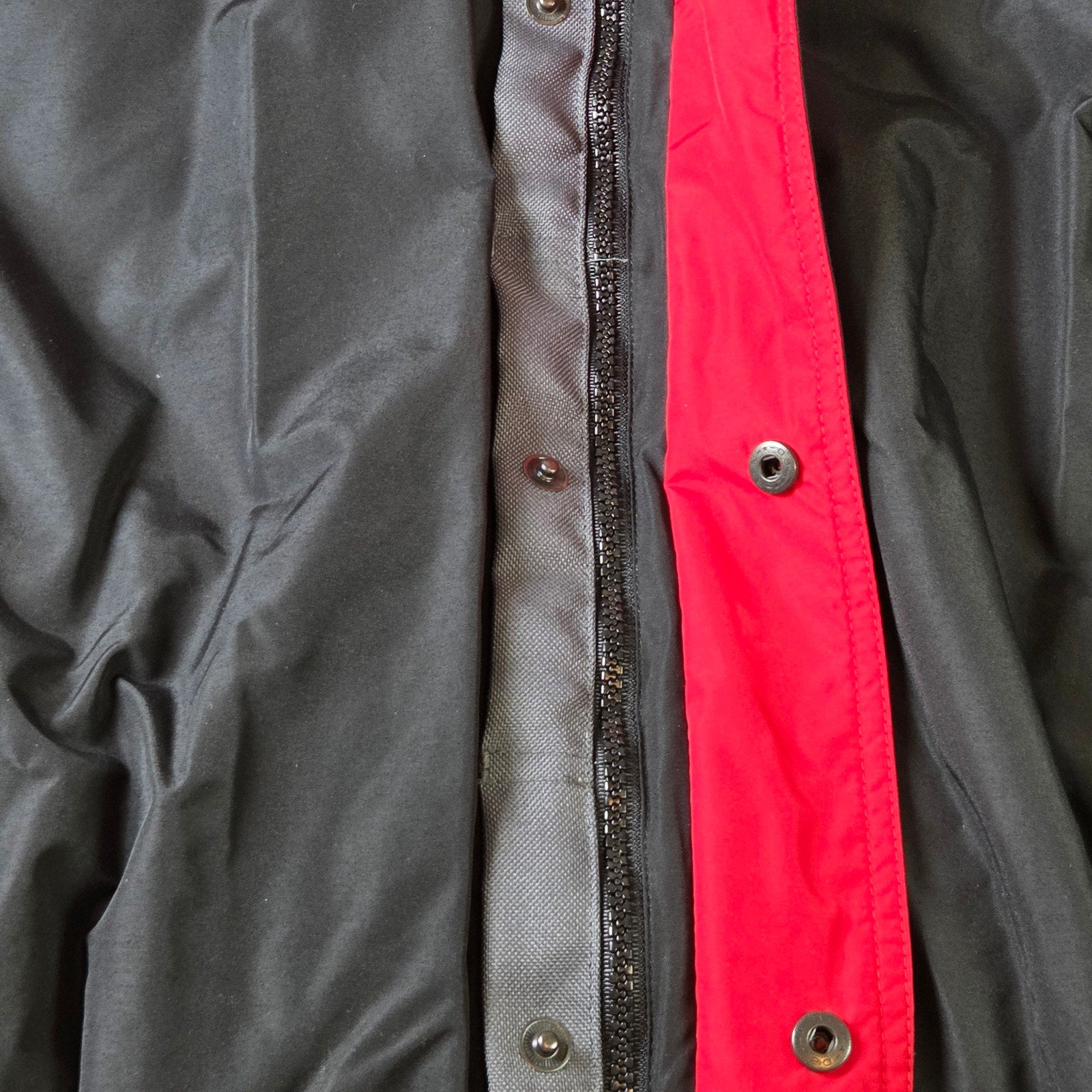 Columbia Bugaboo Jacket Mens XL Gray Red Nylon Shell Only Vintage