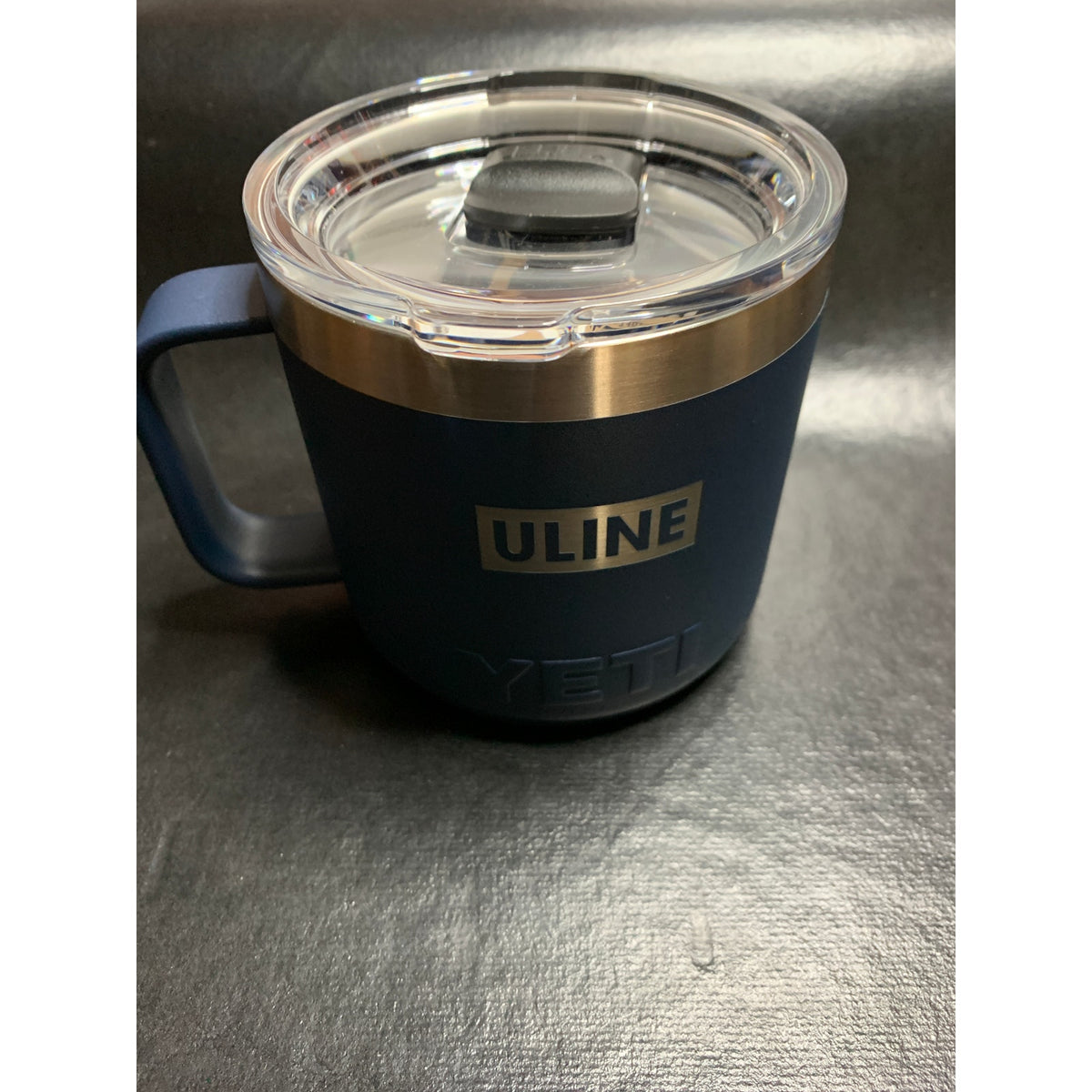 YETI Rambler 14 oz Ceramic Mug Navy ULINE Logo MagSlider Lid New