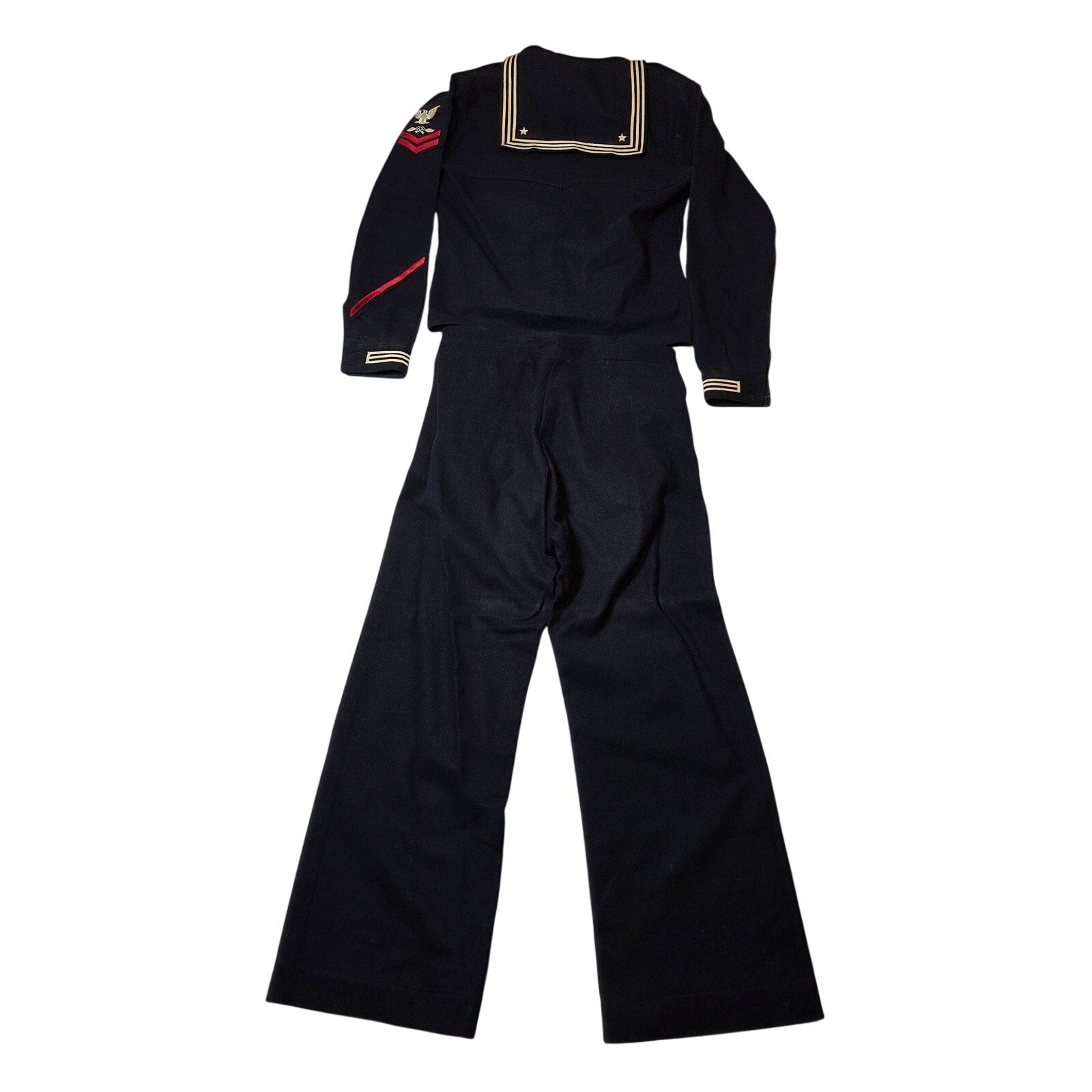 Vintage Seafarer US Navy Dress Blue Crackerjack Uniform Set Dragon BM2 32x29