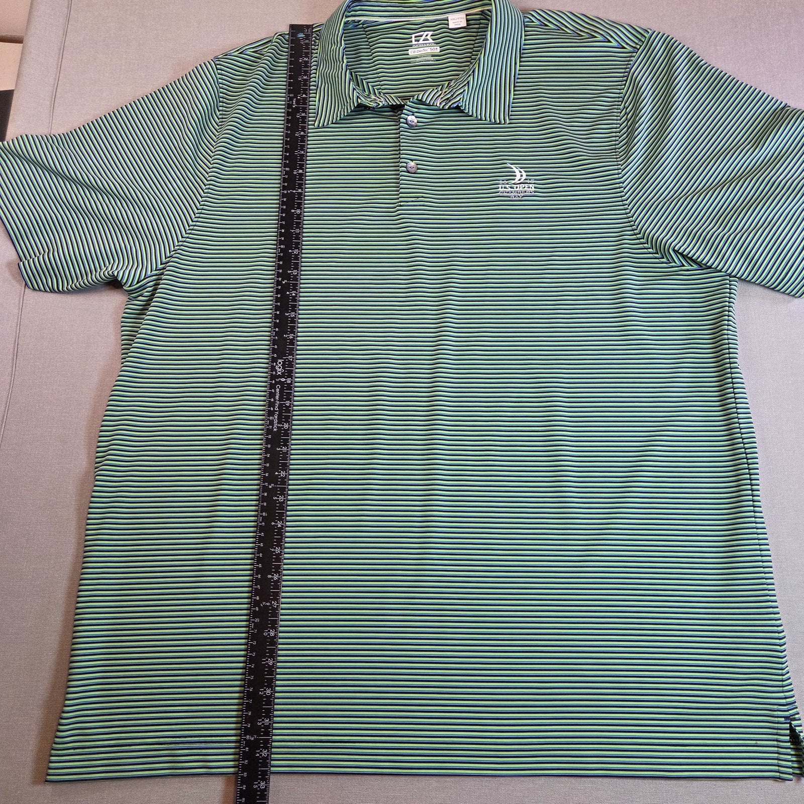 Cutter & Buck DryTec Polo XXL U.S. Open 2015 Chambers Bay Stripe Shirt