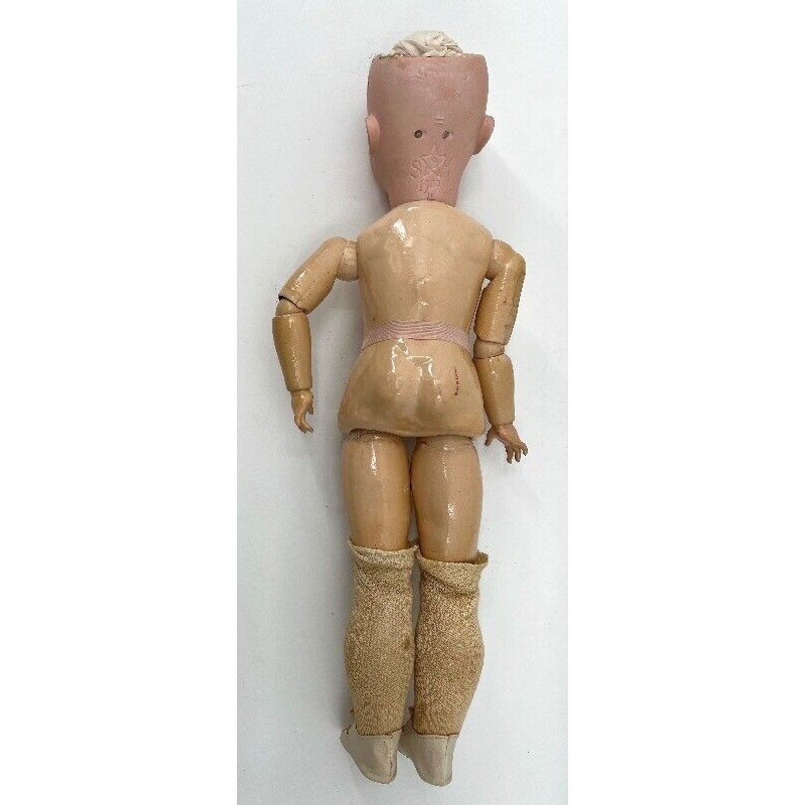 Antique 1909 S&H 1909 Bisque Head Doll 19.5" Open Mouth Compo Body Germany