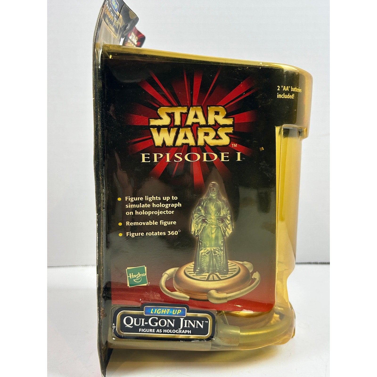 Star Wars Episode I Qui-Gon Jinn Light-Up Holograph NEW Sealed (Packaging Wear)