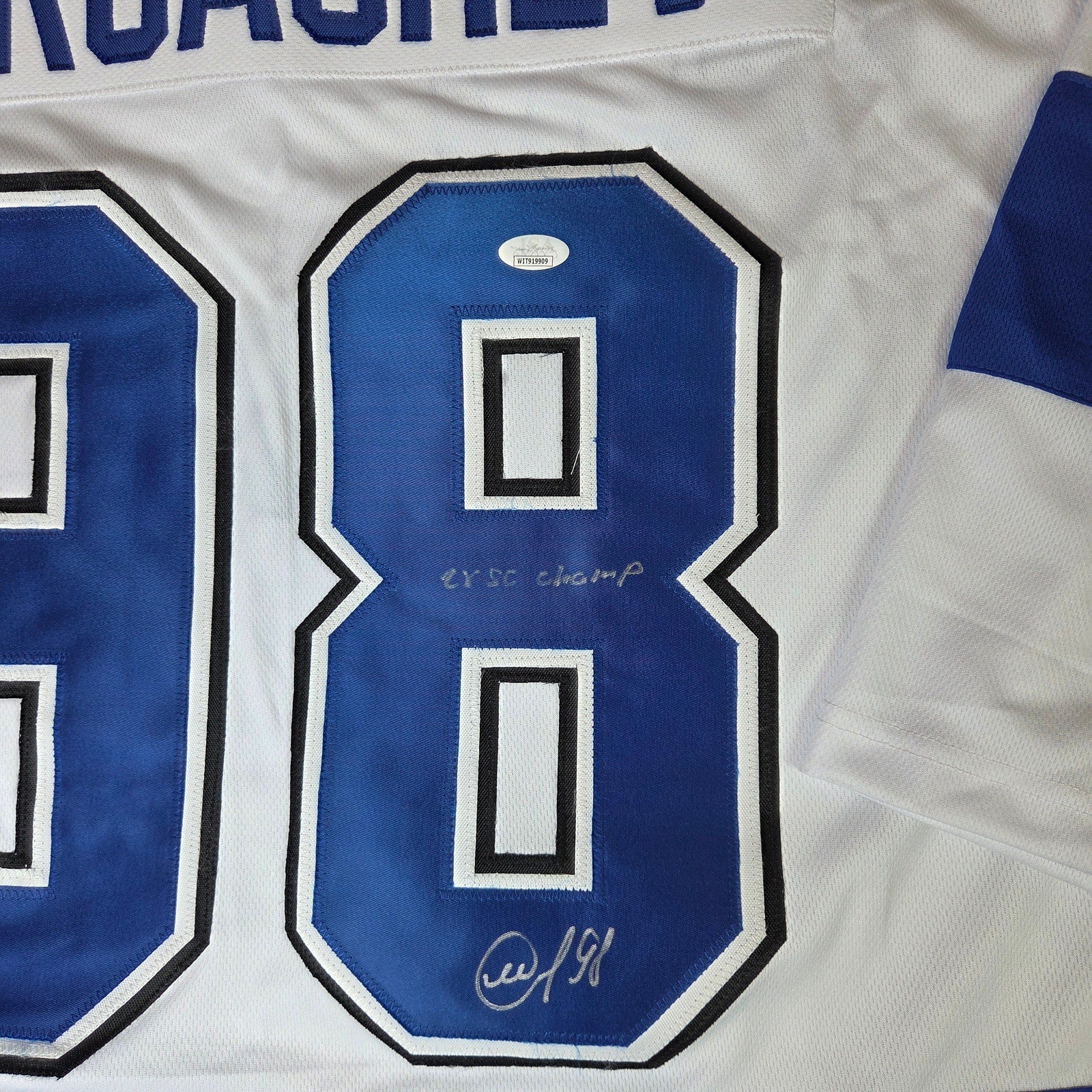 Mikhail Sergachev Signed Tampa Bay Jersey 2x SC Champ JSA WIT919909 XL