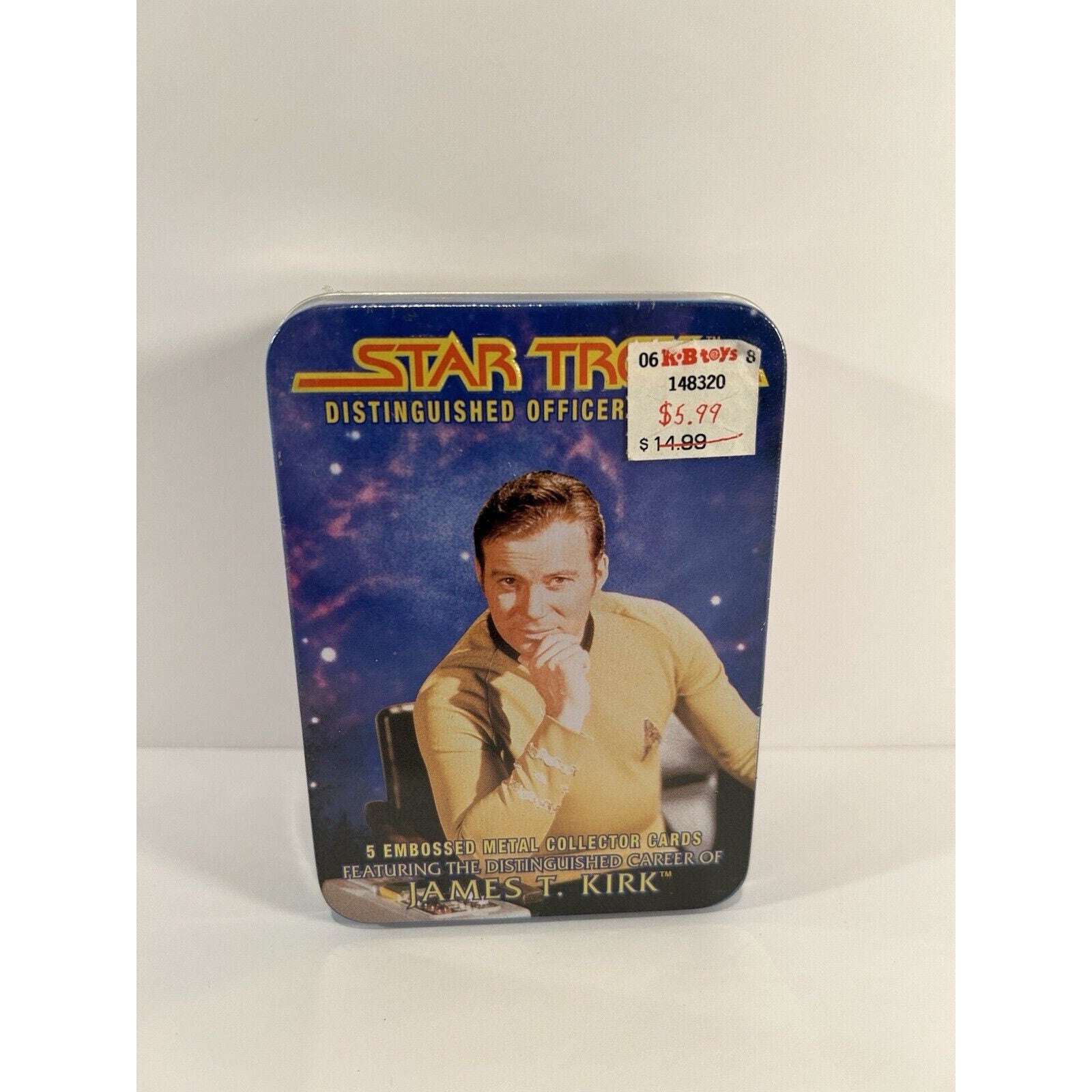 1997 Star Trek: James T. Kirk Collectable Metal Card Set Of 5 Embossed Cards ++