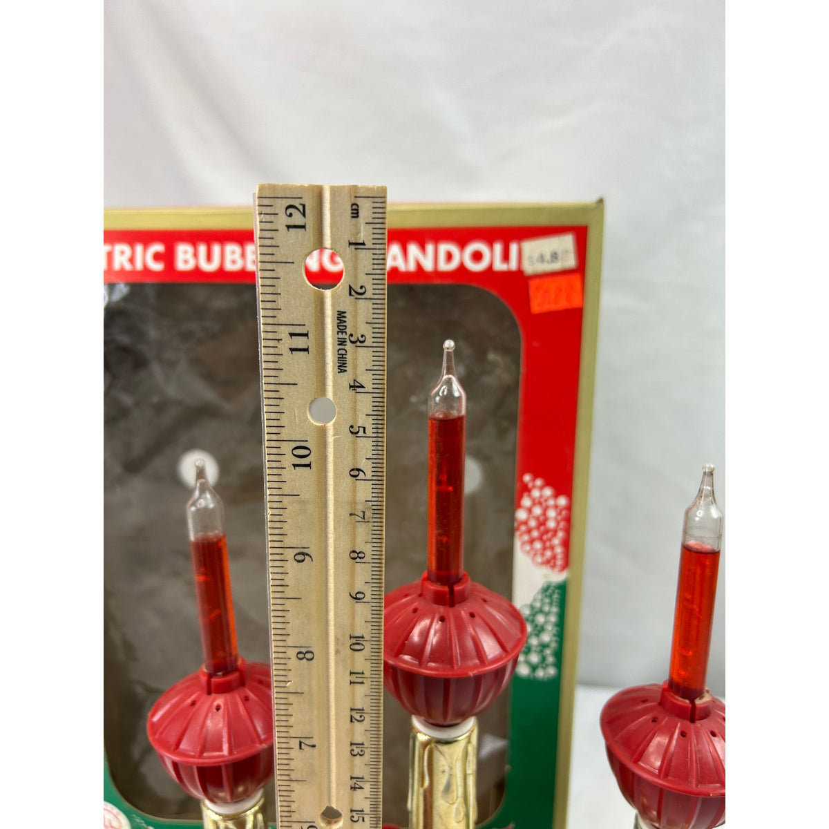 Vintage ACLA 3 Bubble Light Candolier Christmas Centerpiece Cat 379 Original Box