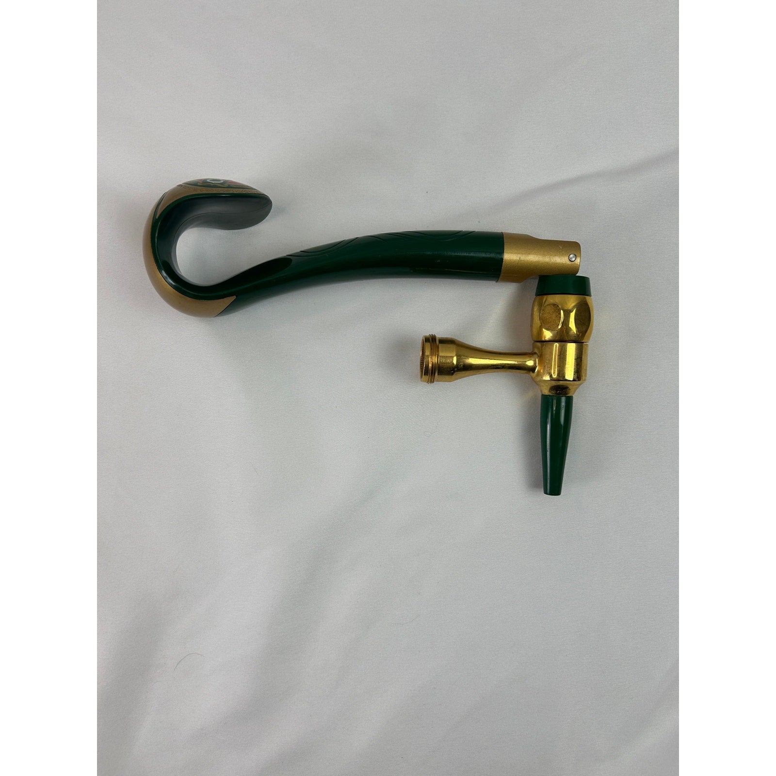Caffrey's Irish Ale Beer Tap Faucet Swan Neck Green Gold Pub Breweriana