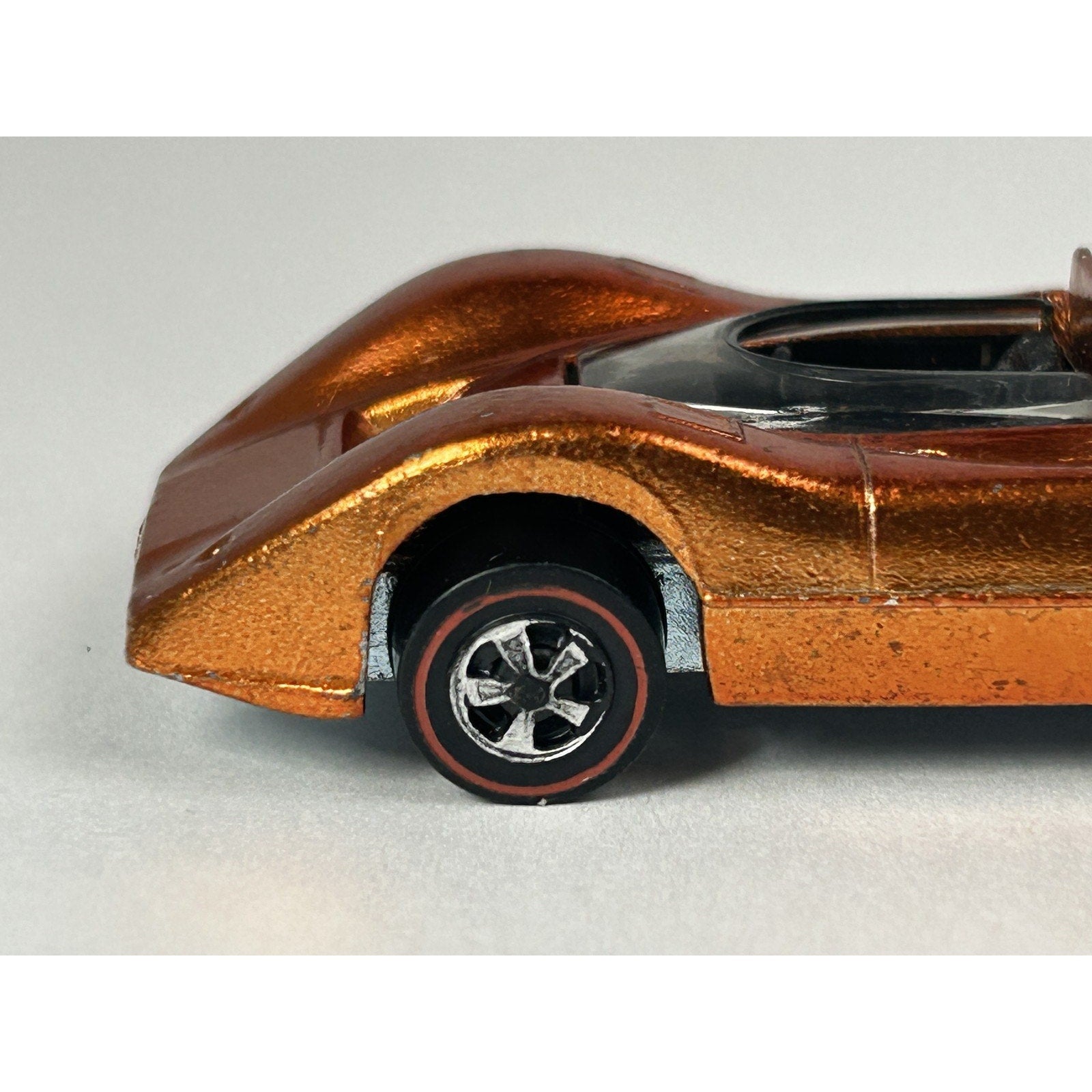 Vintage Hot Wheels 1969 McLaren M6A Redline Diecast Car W/Button