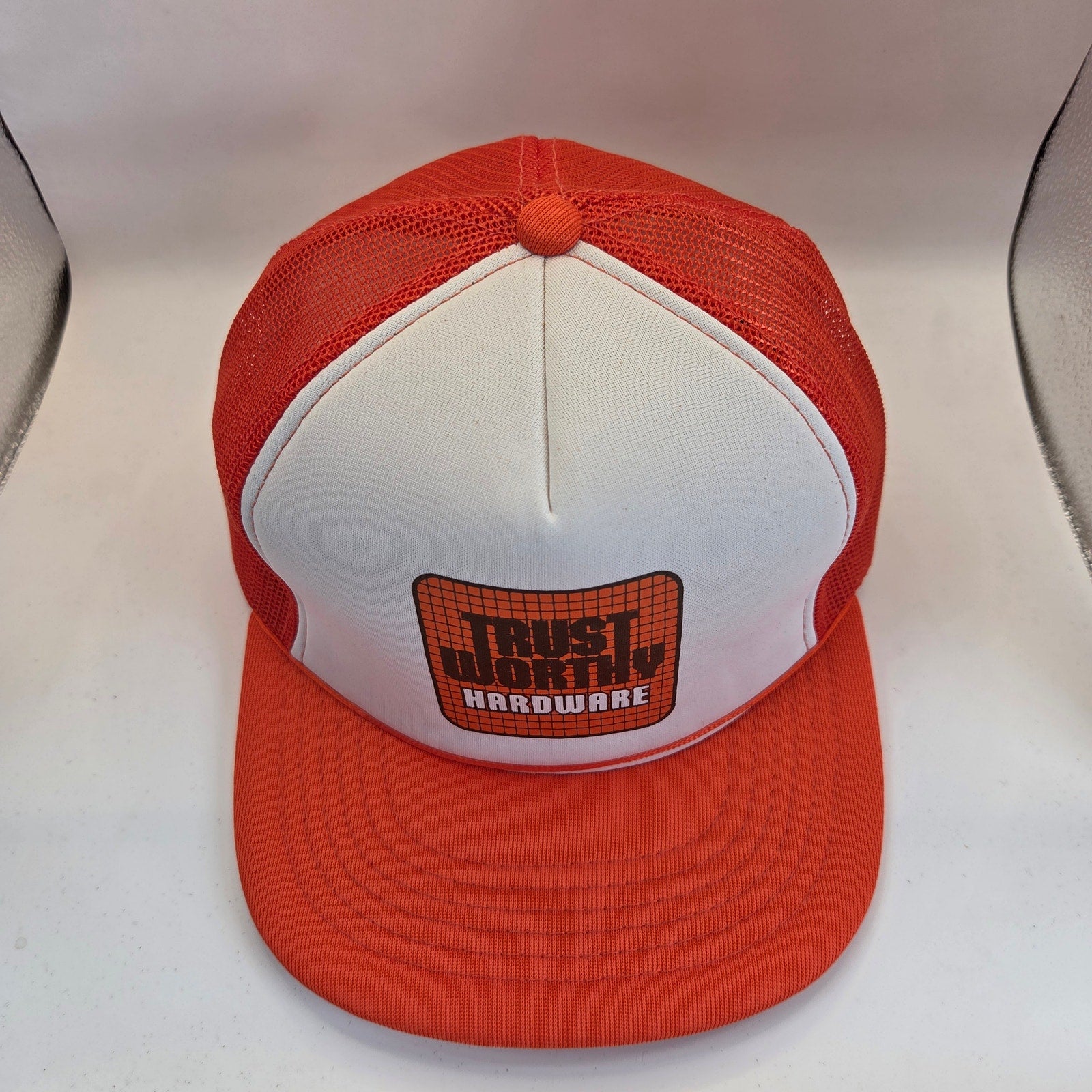 Vintage Trust Worthy Hardware Trucker Snapback Hat Young An Korea Rope OSFA