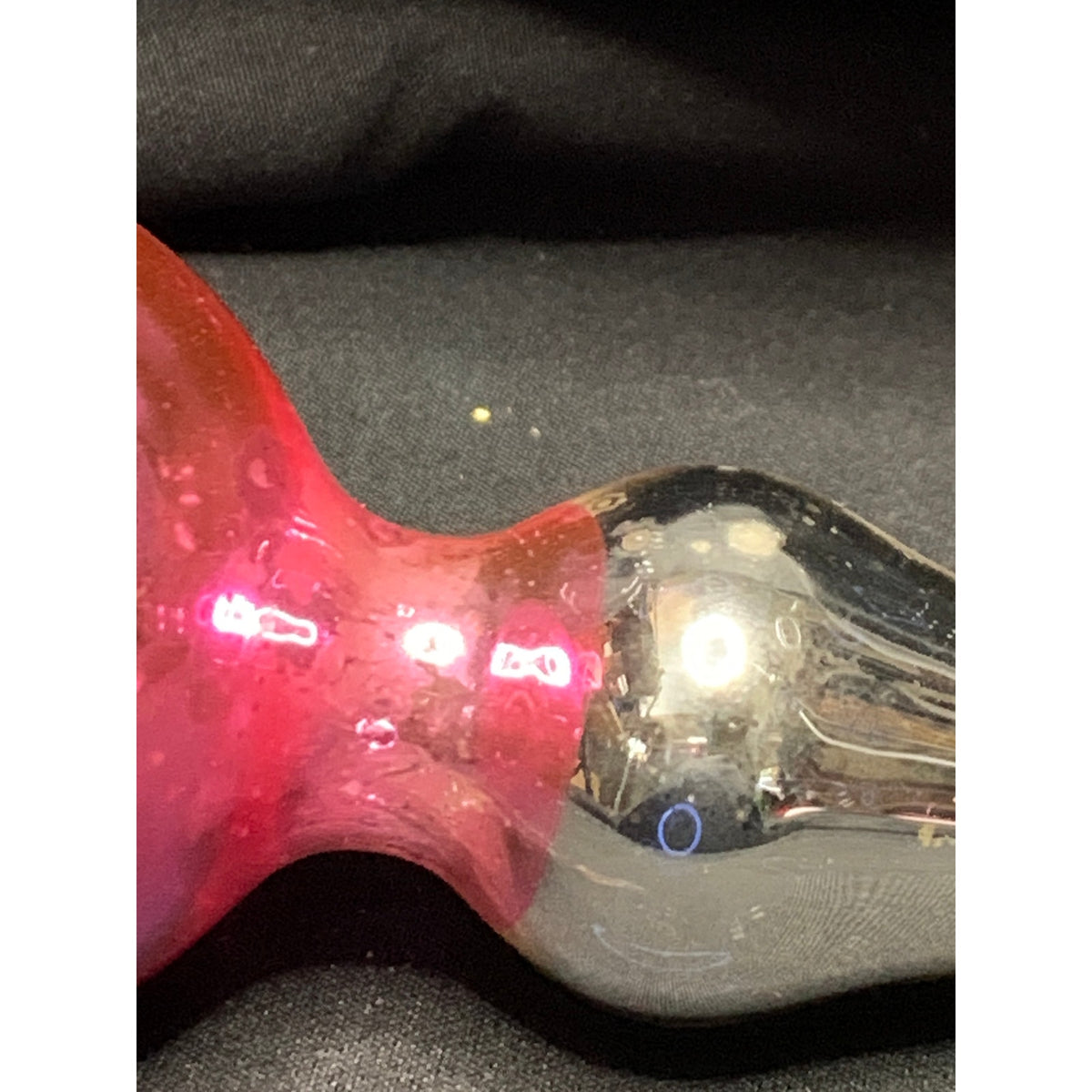 Vintage Pink Silver Mercury Glass Christmas Tree Topper Finial MCM