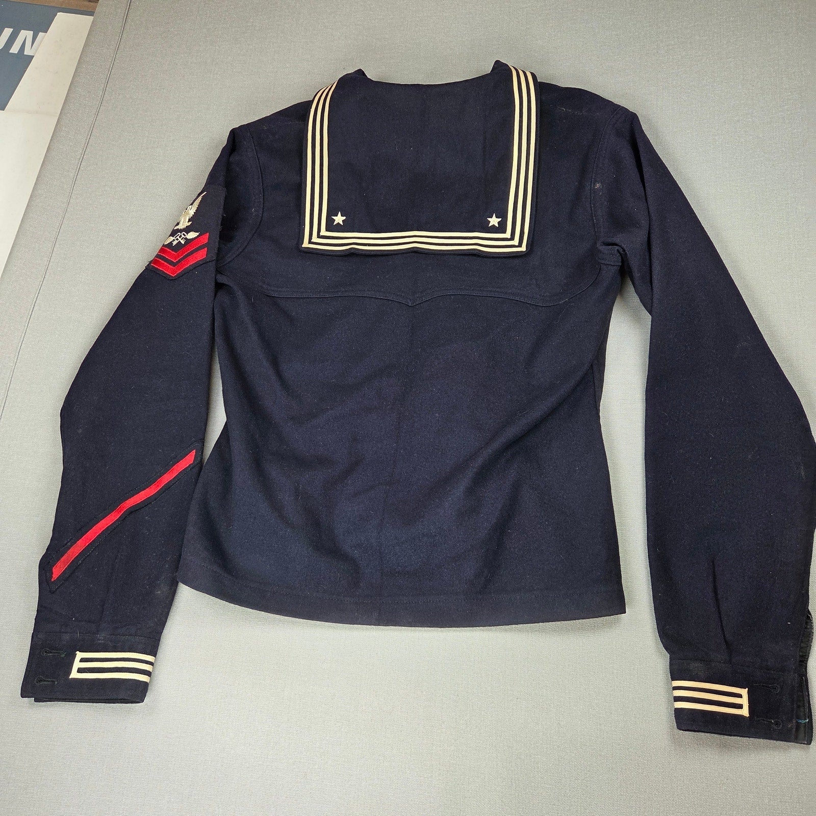 Vintage Seafarer US Navy Dress Blue Crackerjack Uniform Set Dragon BM2 32x29