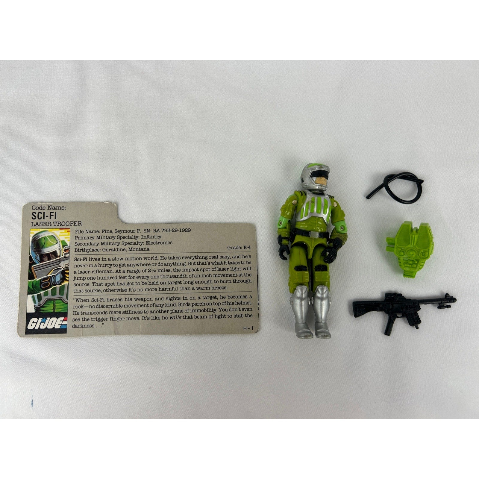 GI Joe Sci Fi Laser Trooper v1 Figure Complete with Gear and File Card