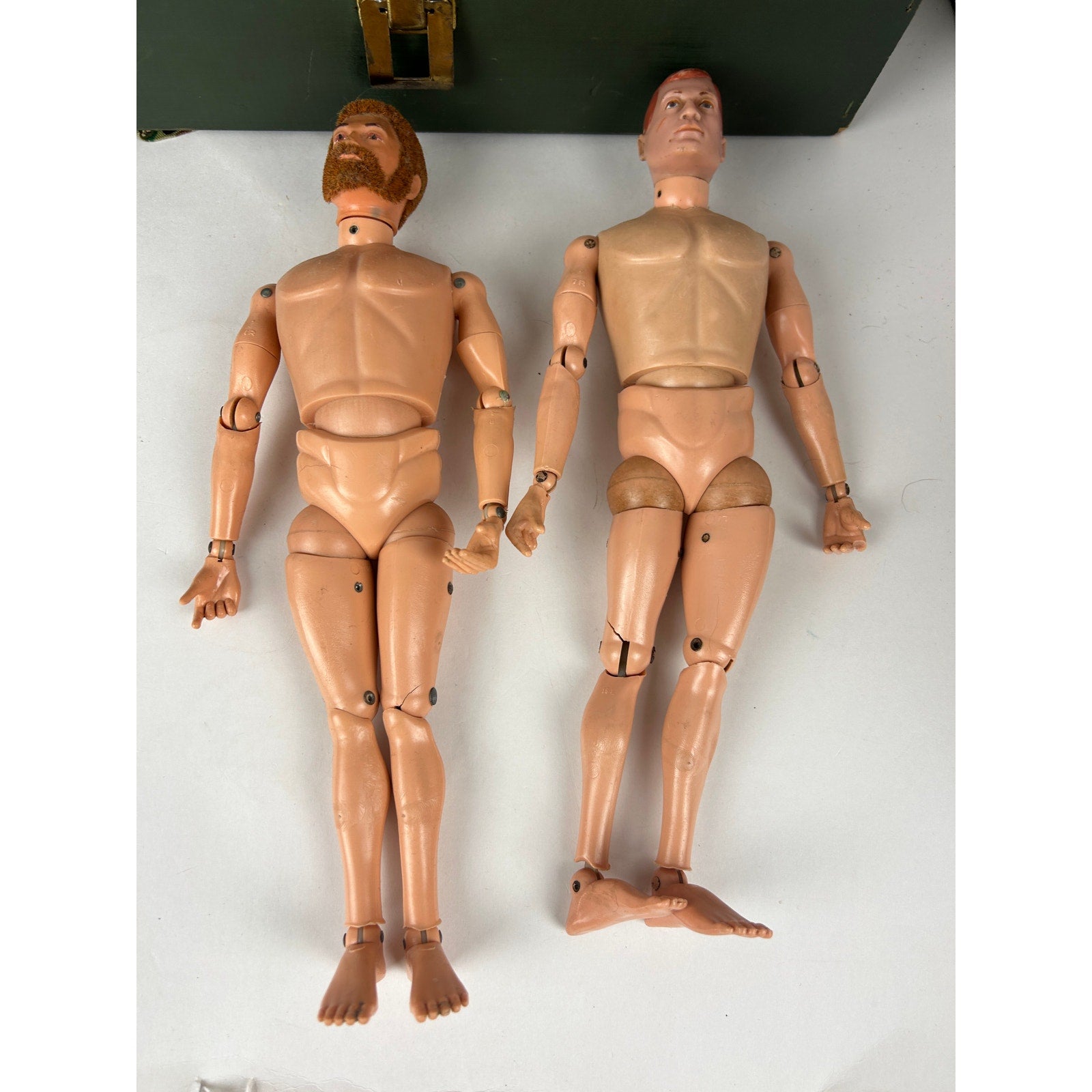 Vintage GI Joe Lot Two Figures Footlocker Uniforms Weapons Accessories