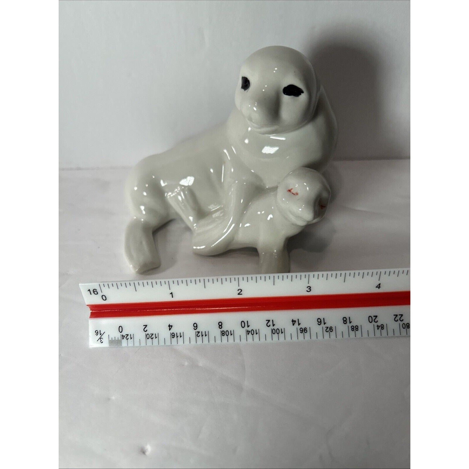 Eden's Bliss Porcelain Sea Lion Mother & Baby Pup Figurine Made in Japan