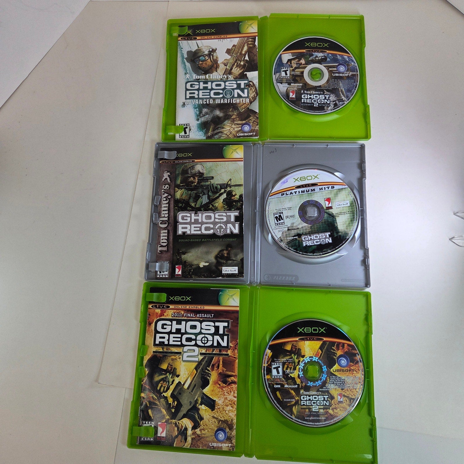 Tom Clancy’s Ghost Recon Xbox Lot Ghost Recon Ghost Recon 2 Advanced Warfighter