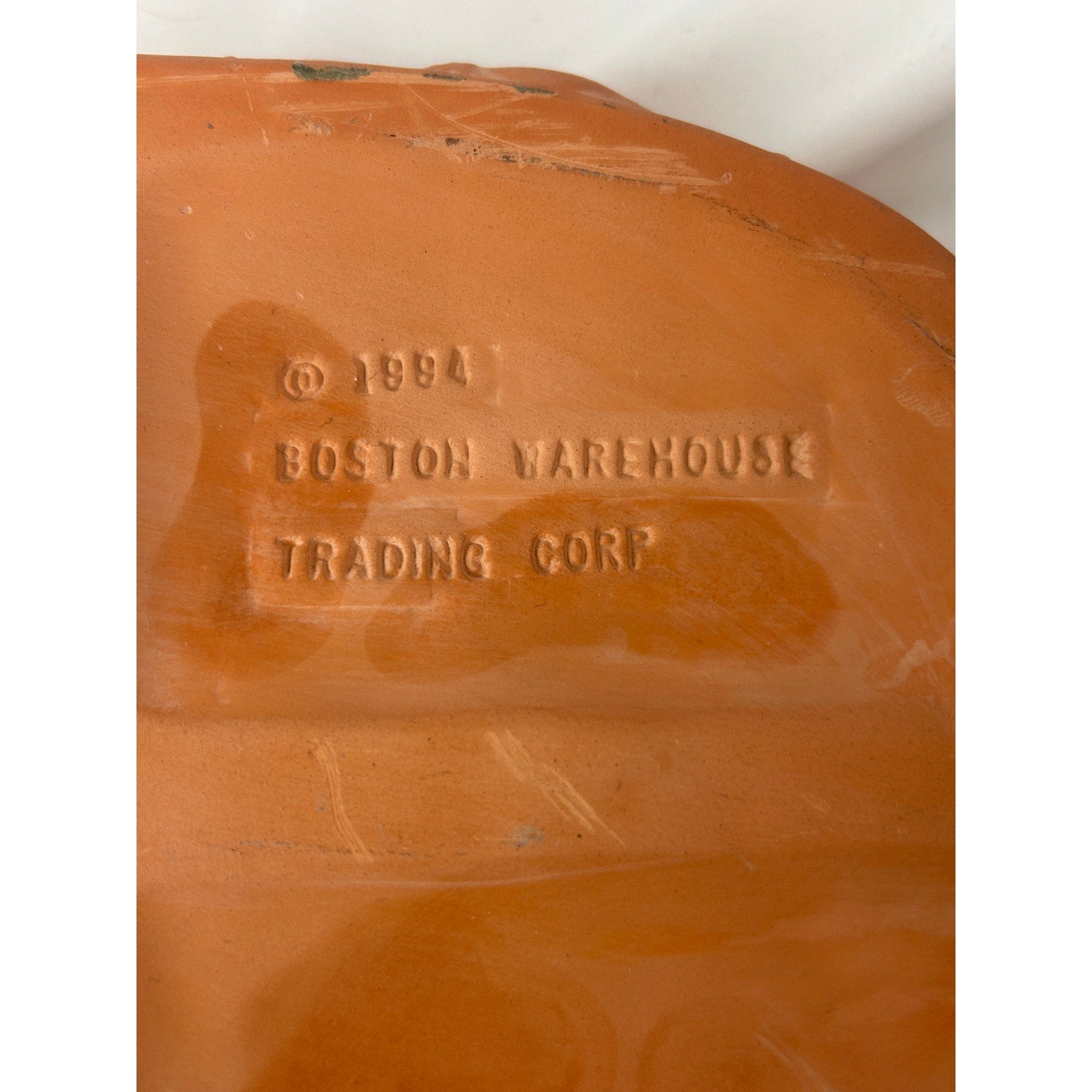 Vintage Pumpkin Covered Serving Dish Boston Warehouse 1994 Ceramic