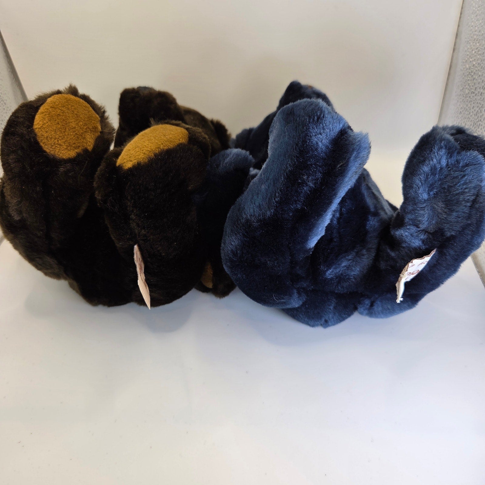 Velvete by Greek Plush Bears Lot of 2 Brown & Blue Stuffed Animals