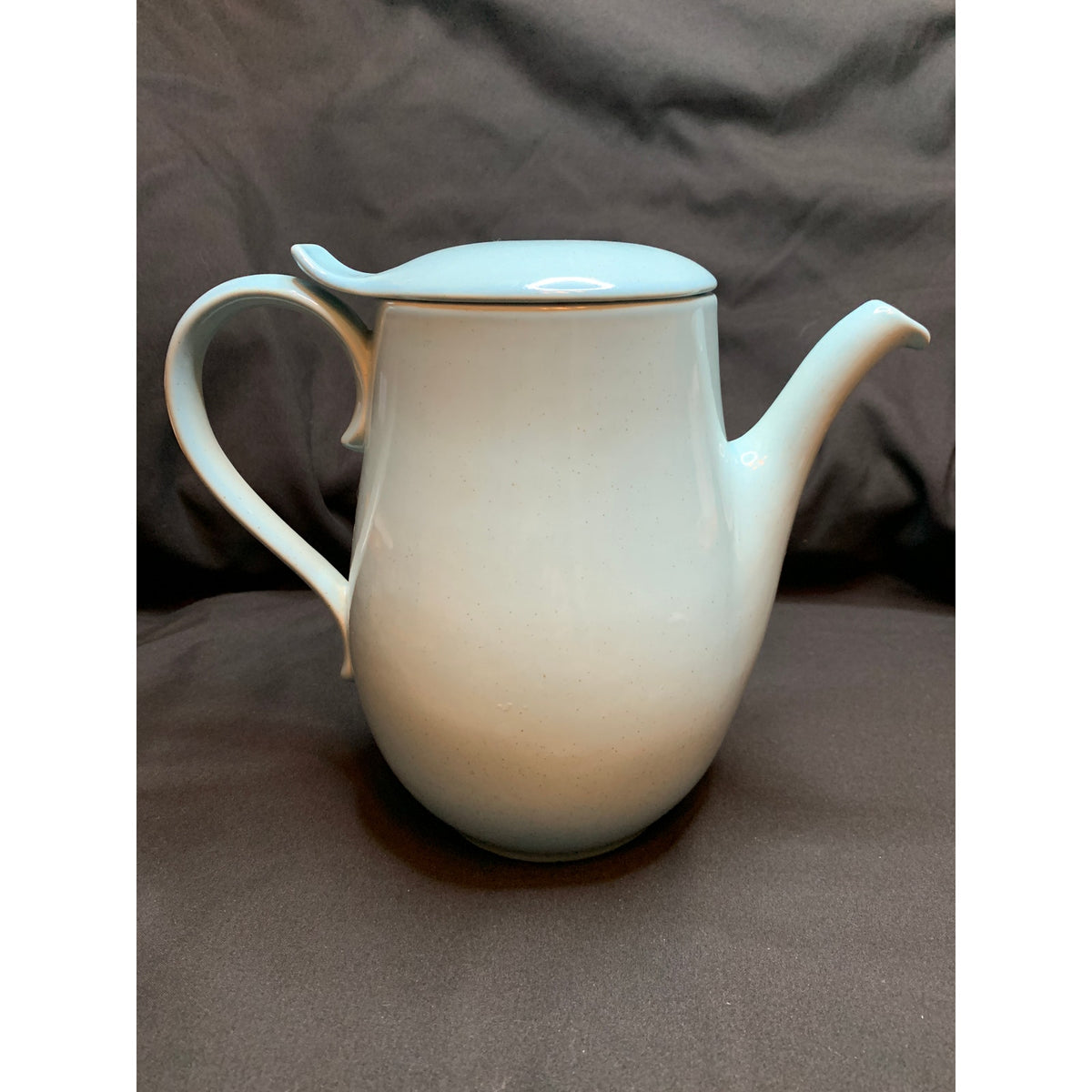 Blue Speckled Ceramic Coffee Tea Pot With Lid Retro Decor READ