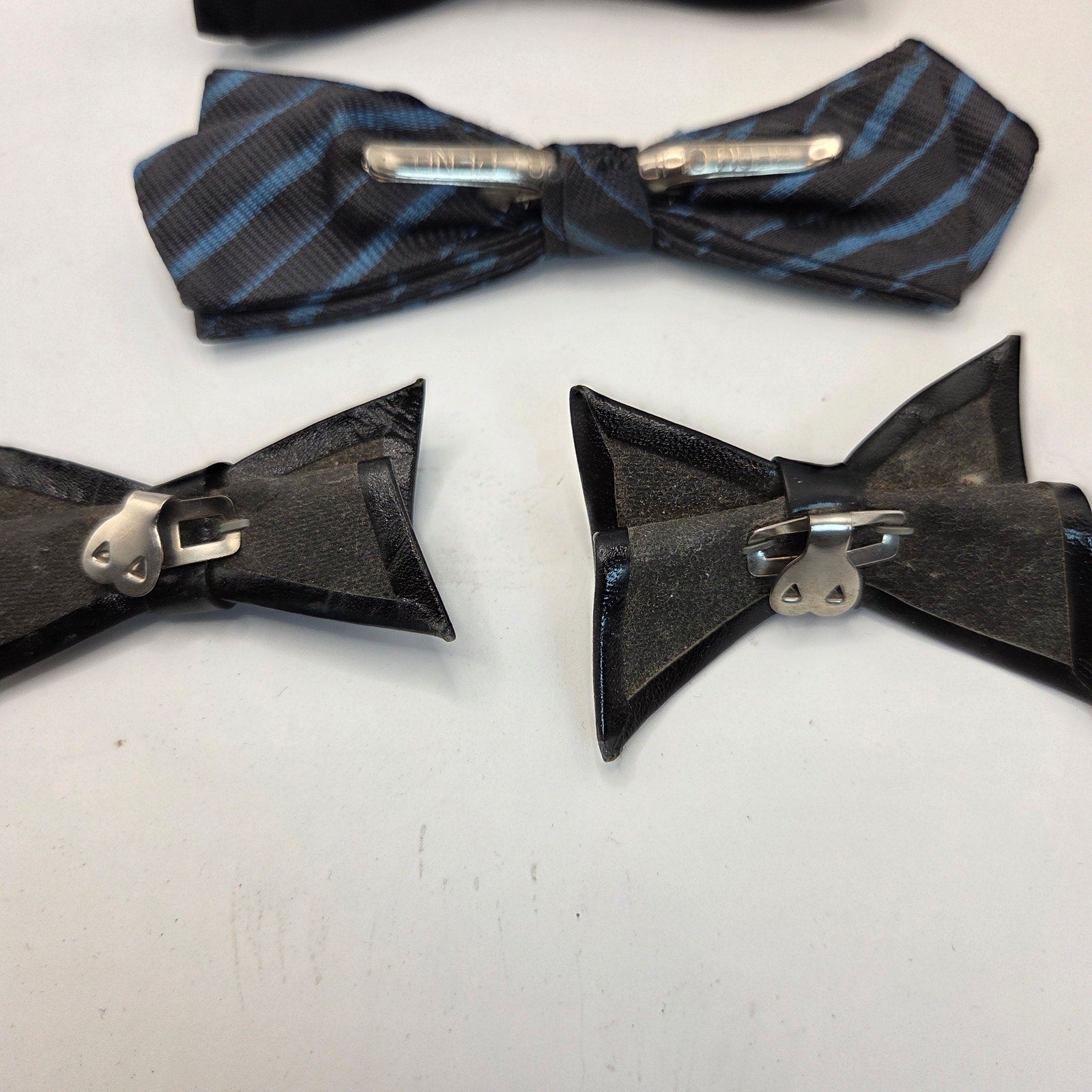 Vintage 1950s–70s Boys Clip-On Bow Tie Lot of 7 Royal Ormond Beau Clip