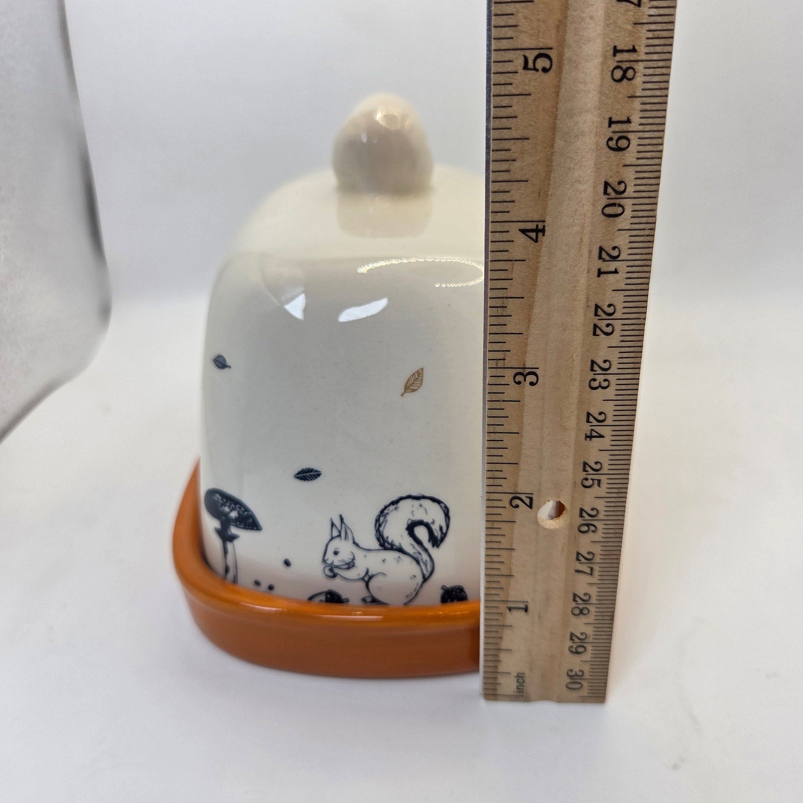 Price & Kensington Woodland Butter Dish Fox Hedgehog Snail Ceramic Cover