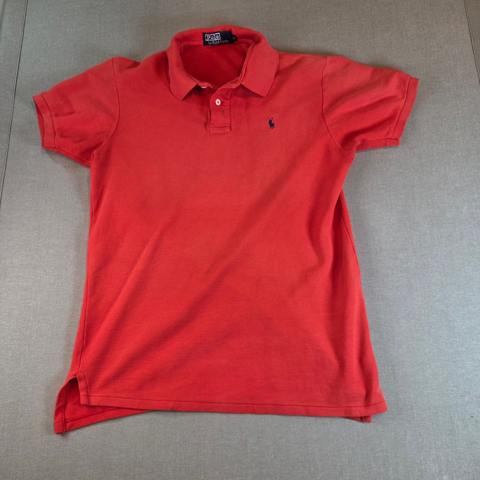 Polo by Ralph Lauren Red Orange Classic Fit Pony Logo Pique Polo Shirt M